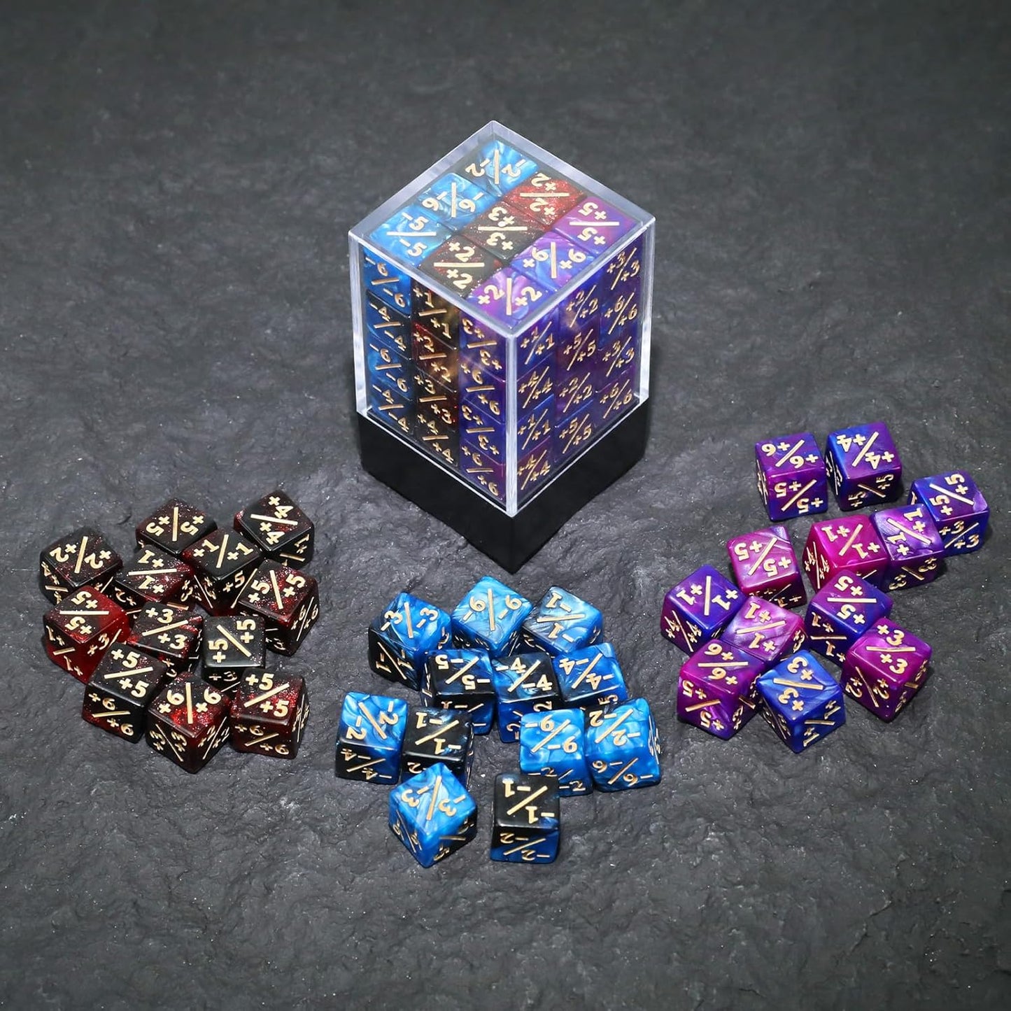 36PCS 12mm MTG Life Counters Dice Set with Box, Small MTG Tokens Loyalty 6 Sided Mini Dice Set, Compatible with TCG CCG Magic Card Gaming Accessories