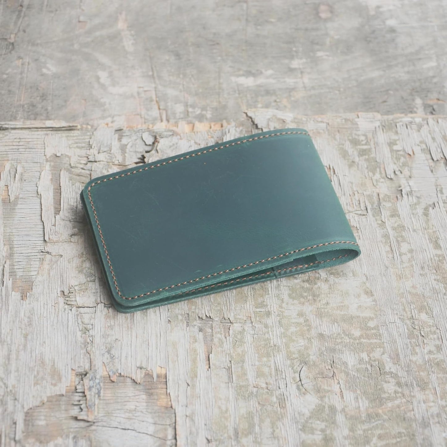JJNUSA Leather Cover for Rite in the Rain Spiral Notebooks 3" x 5" Distressed Genuine Leather Memo Notebook Cover for Pocket Notebook 3 x 5 Green