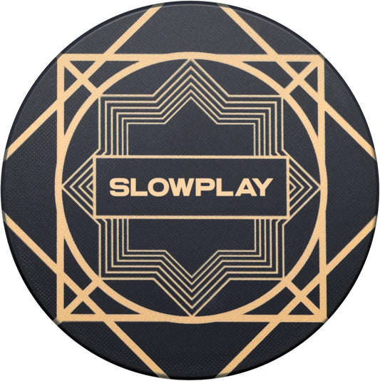 SLOWPLAY Nash Ceramic Poker Chips in Bulk, Casino Grade Ceramic 10-Gram Poker Chip for Texas Hold'em, 39mm Professional Chips Pack of 50 (Black)