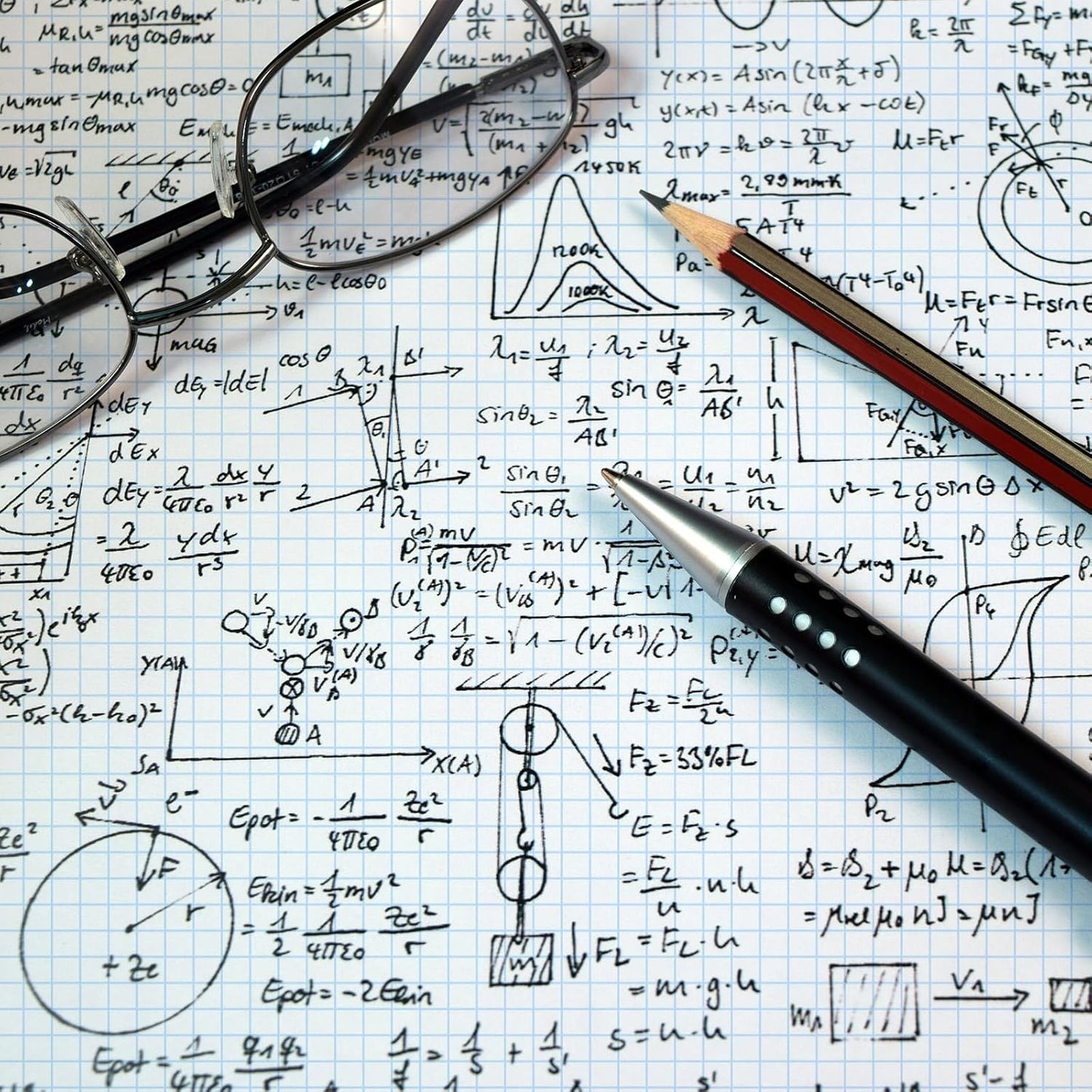 gisgfim 2 Pads Large Engineering Graph Paper 22x17 inch Sturdy Graph Desk Pad 1/4inch Quad Grid Blueprint Paper Giant Drafting Pad Sketching Graph Paper for Engineer Architect Designer Mathematician