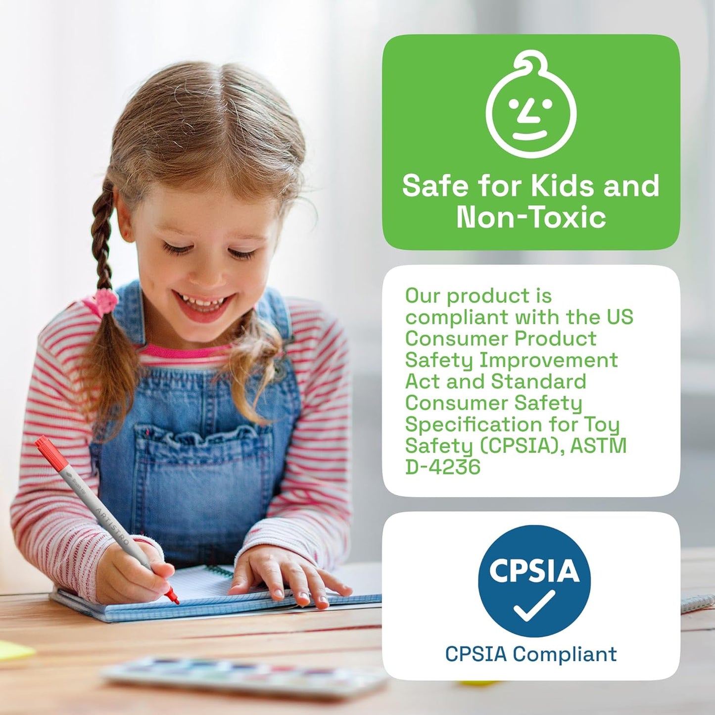 ARTISTRO 2 Red Acrylic Paint Pens, Acrylic Paint Markers Dual Tip (Brush + Fine 1 mm), Canvas, Rock, Glass, Wood, Paper, DYI, Markers for Kids and Adults