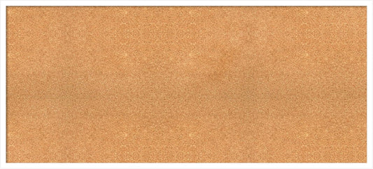 Amanti Art Natural Cork Board for Wall, 23x51 Vision Board with White Frame, Oversize Corkboard Office Decor for Home Organization, Modern Corkboard Pinboard to Display Items for Home Organization in