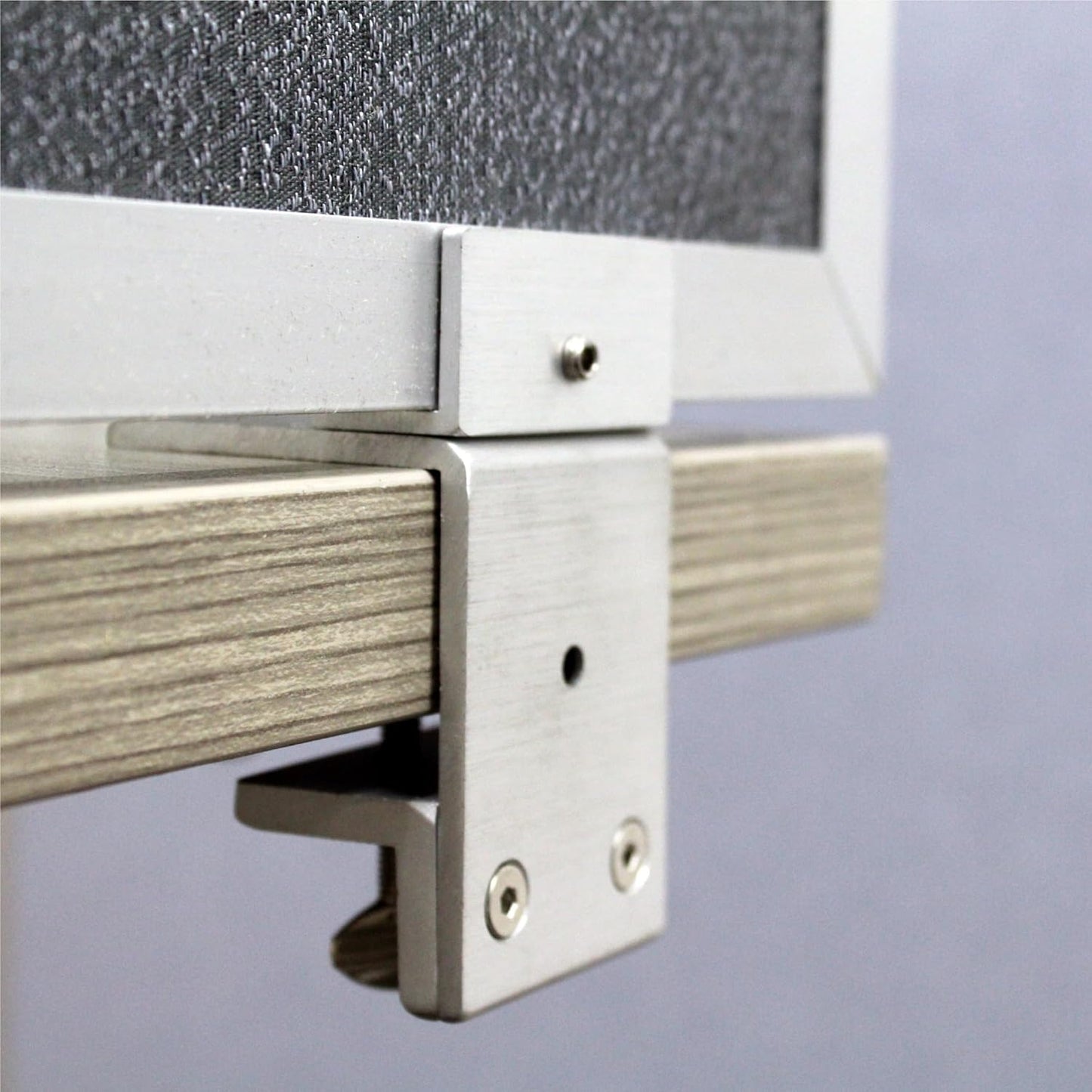 OBEX Acoustic Mounted Screen Privacy Panel Table Top Separator, Sound Blocking Desk Divider (Overcast, 18" X 36")