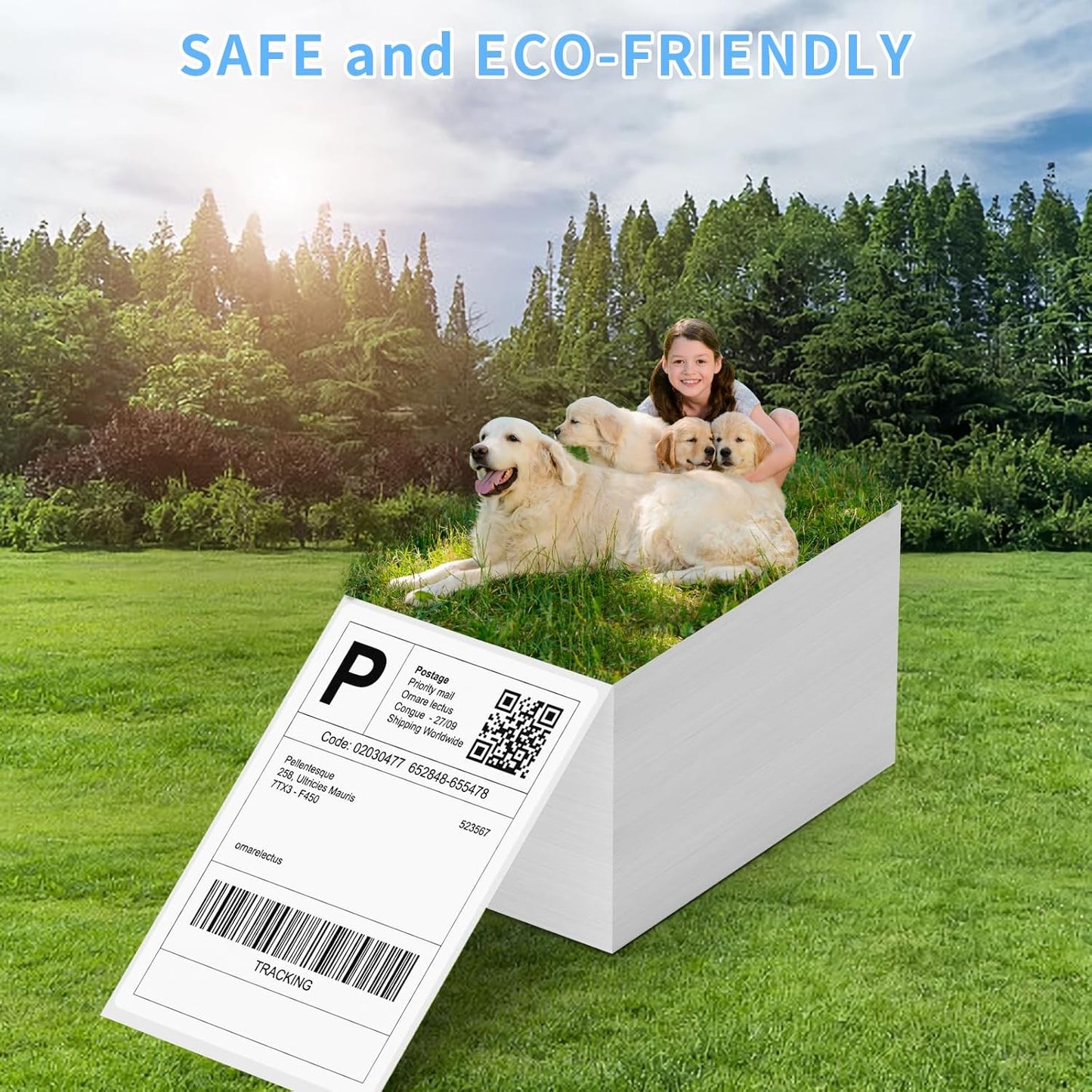 Direct Thermal Label-Shipping Label 4x6-NefLaca Thermal Printer Sticker 4"x6",Compatible with Rollo,Nelko,Zebra. MUNBYN Printer(4 Packs of Total 4000 Labels)