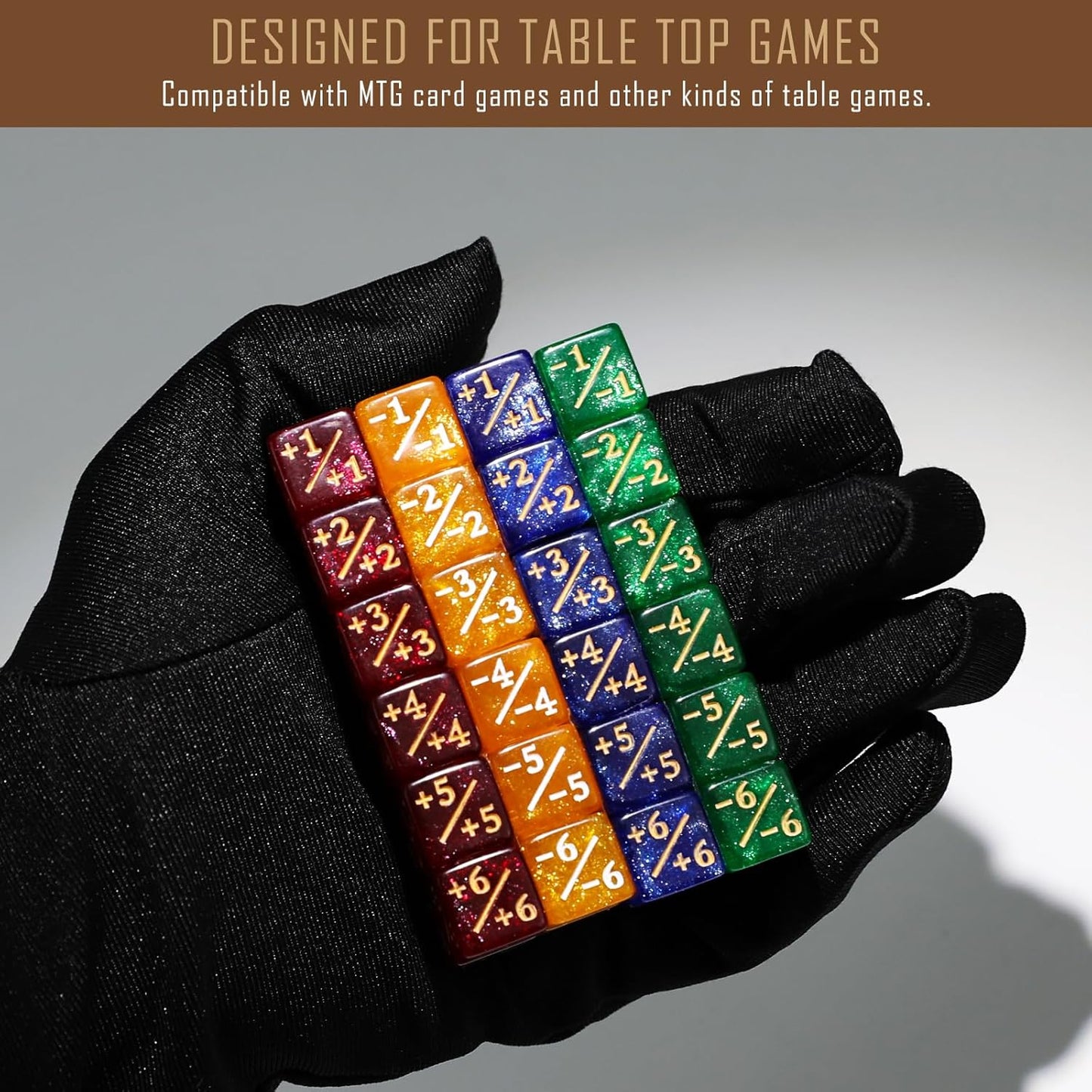 48PCS 12mm Life Counters Dice Set, Small MTG Tokens Loyalty 6 Sided Dice with Box, Compatible MTG Magic Card Game Accessories