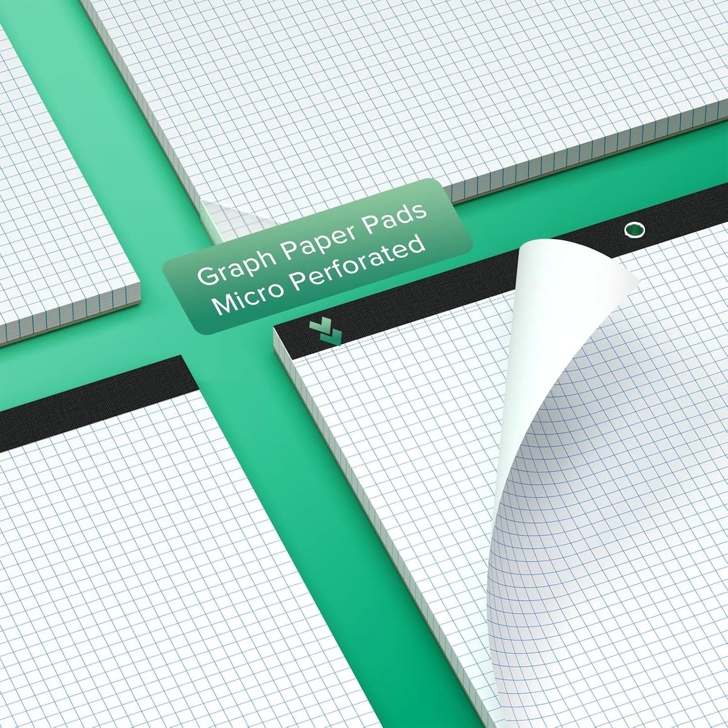 Large Graph Paper 22x17, 50 Sheets Large Engineering Graph Paper 22'' x 17'', 4x4, 100GSM Large Grid Paper Pad with Sturdy Back, Blueprint Sketching, Perforated Drafting Pad for Designer School Office