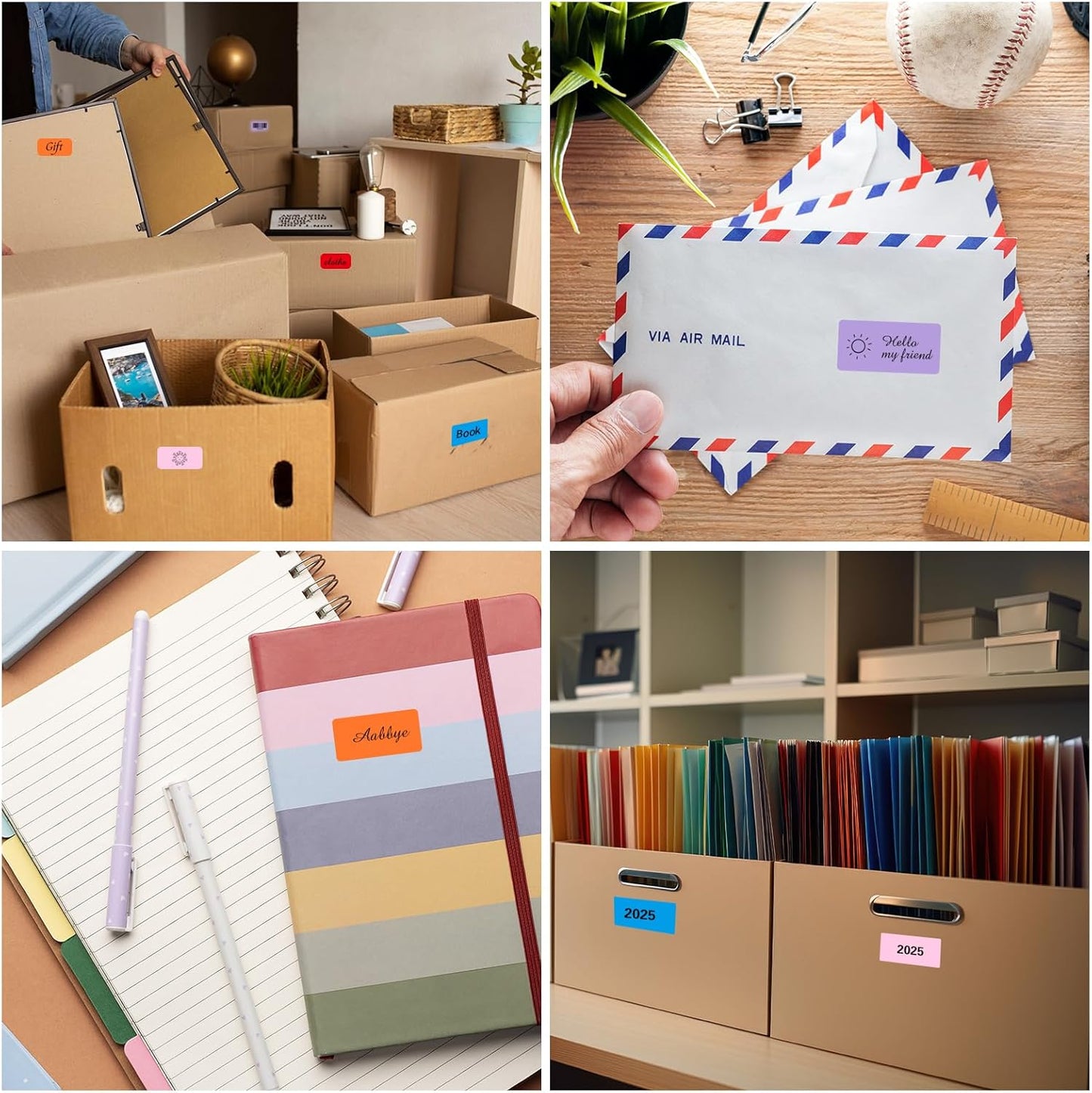 8-1/2 x 11 Neon Color High Light Labels for Laser & Inkjet Printer, Strong Adhesive (Orange, 1" x 2-5/8" - 30 Per Page | 600 Labels)