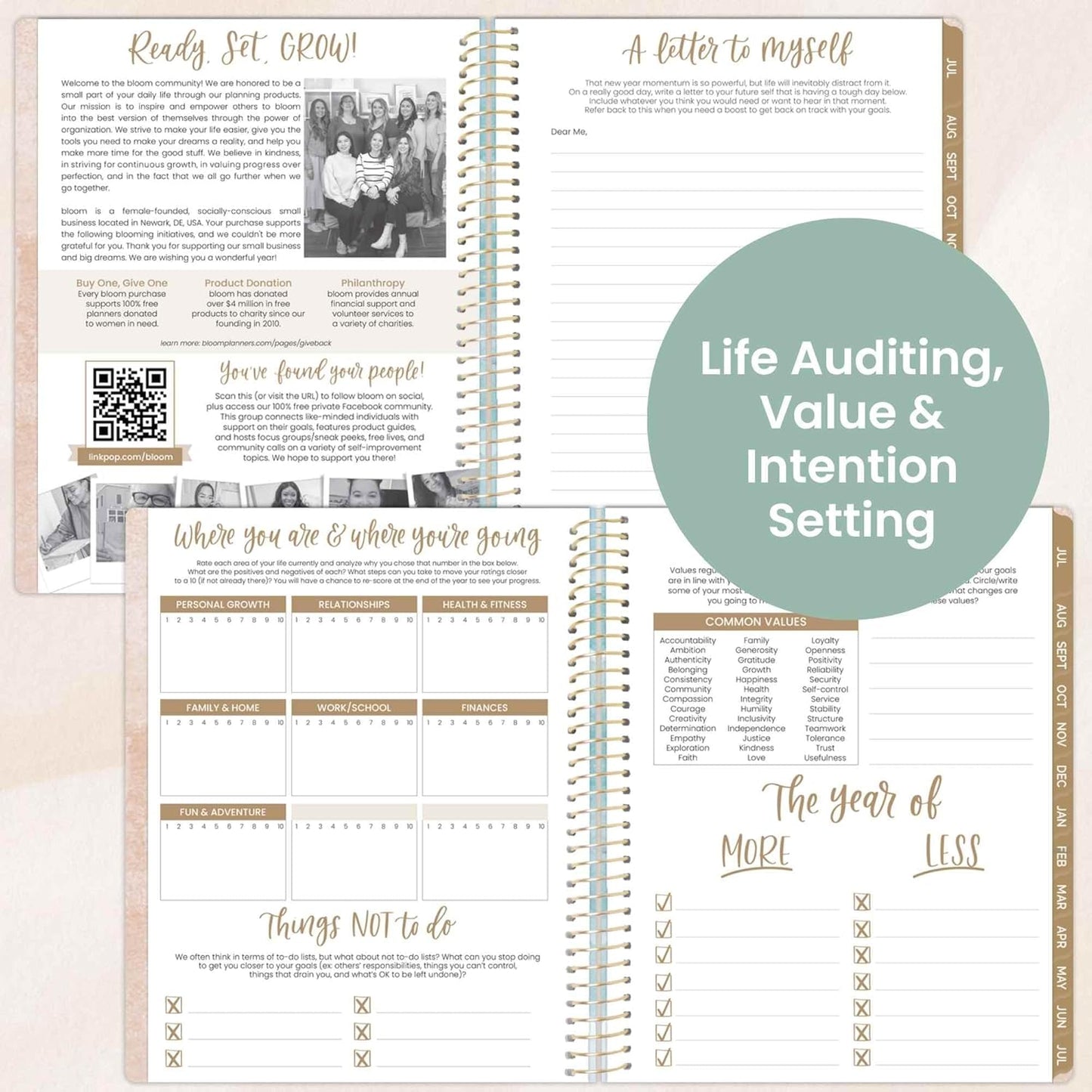 bloom daily planners 2025-2026 (8.5" x 11") Academic Year Day Planner (July 2025 - July 2026) - Weekly & Monthly Dated Agenda Organizer with Stickers & Tabs - Ocean Oasis