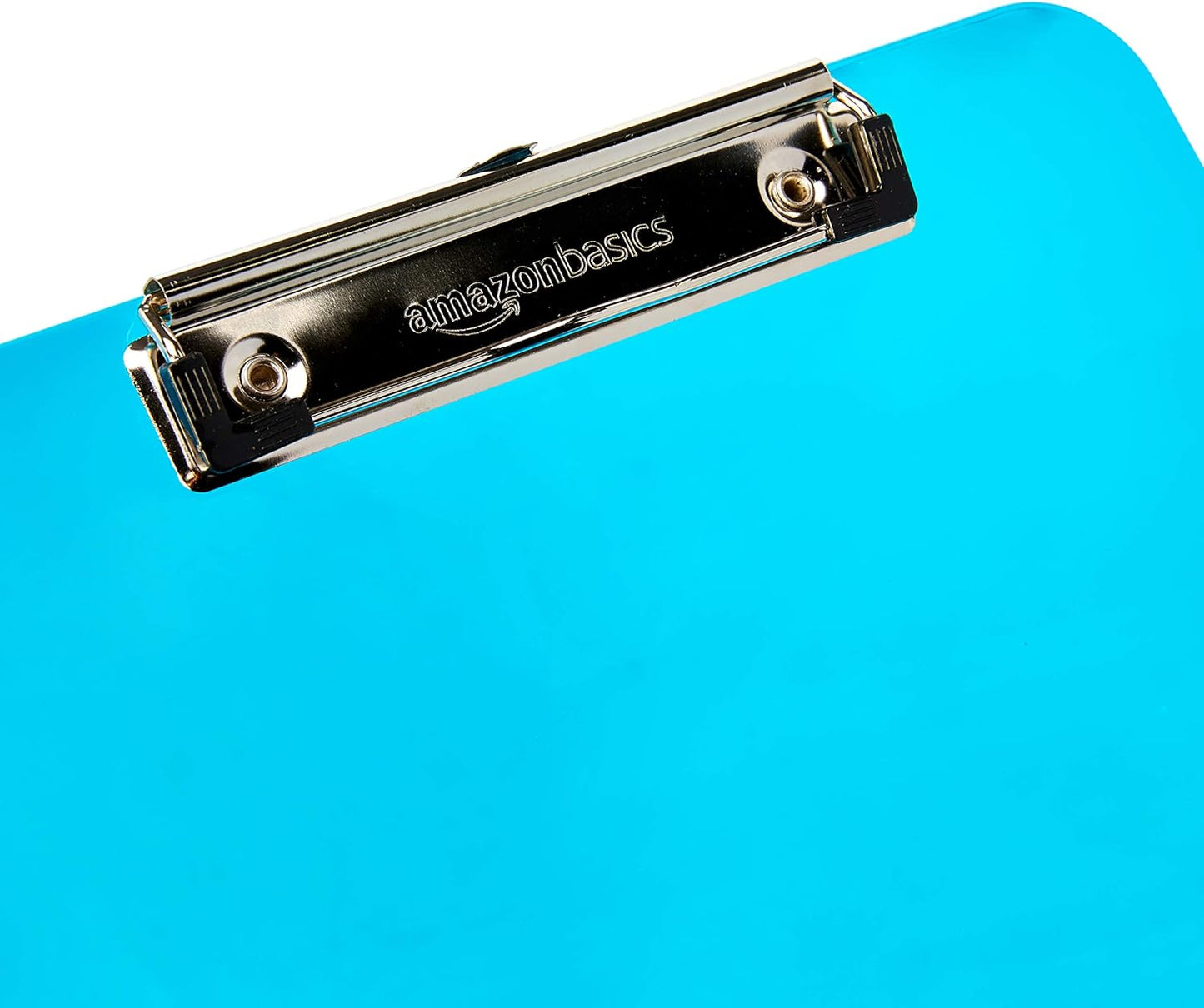 Amazon Basics Colorful, Sturdy, Lightweight Plastic Clipboards, Pack of 6, Letter Size, Assorted Colors