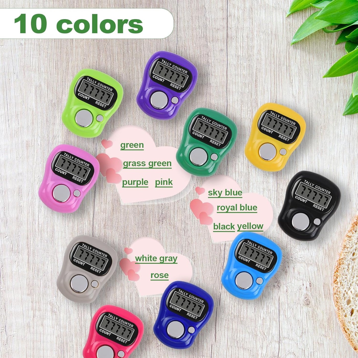 Tally Counter 10pc Electronic Finger Counter Digtal Clicker Counter 5 Digit LCD Counting for Knitting/Golf/Coaching/Goods Counting/Lap Etc
