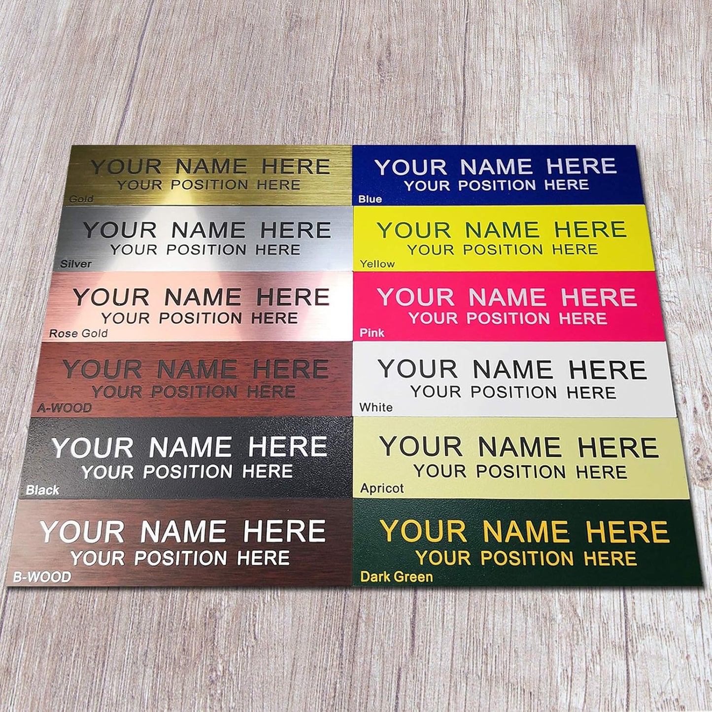 Personalized Office Name Plate 2"x10" Customize Wall Door Sign NamePlate Adhesive back