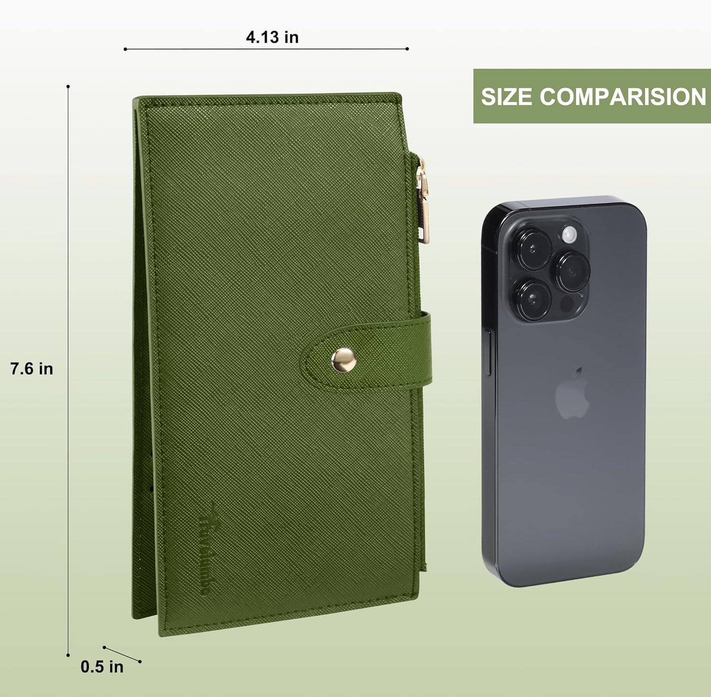 Travelambo RFID Wallet Women Large Size Bifold Multi Card Wallet Case with Zipper Pocke Credit Card Holder for Women