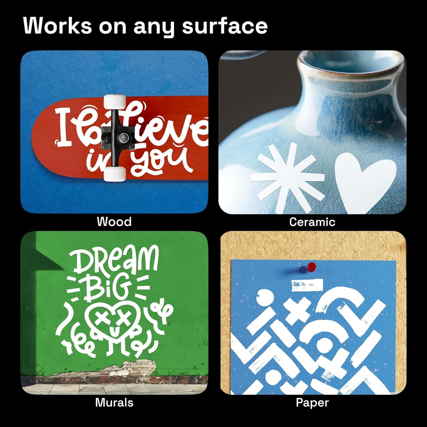 ARTISTRO 2 White Acrylic Paint Markers - 15mm Jumbo-Tip Paint Pens - Perfect for Crafting, Art Projects, & More