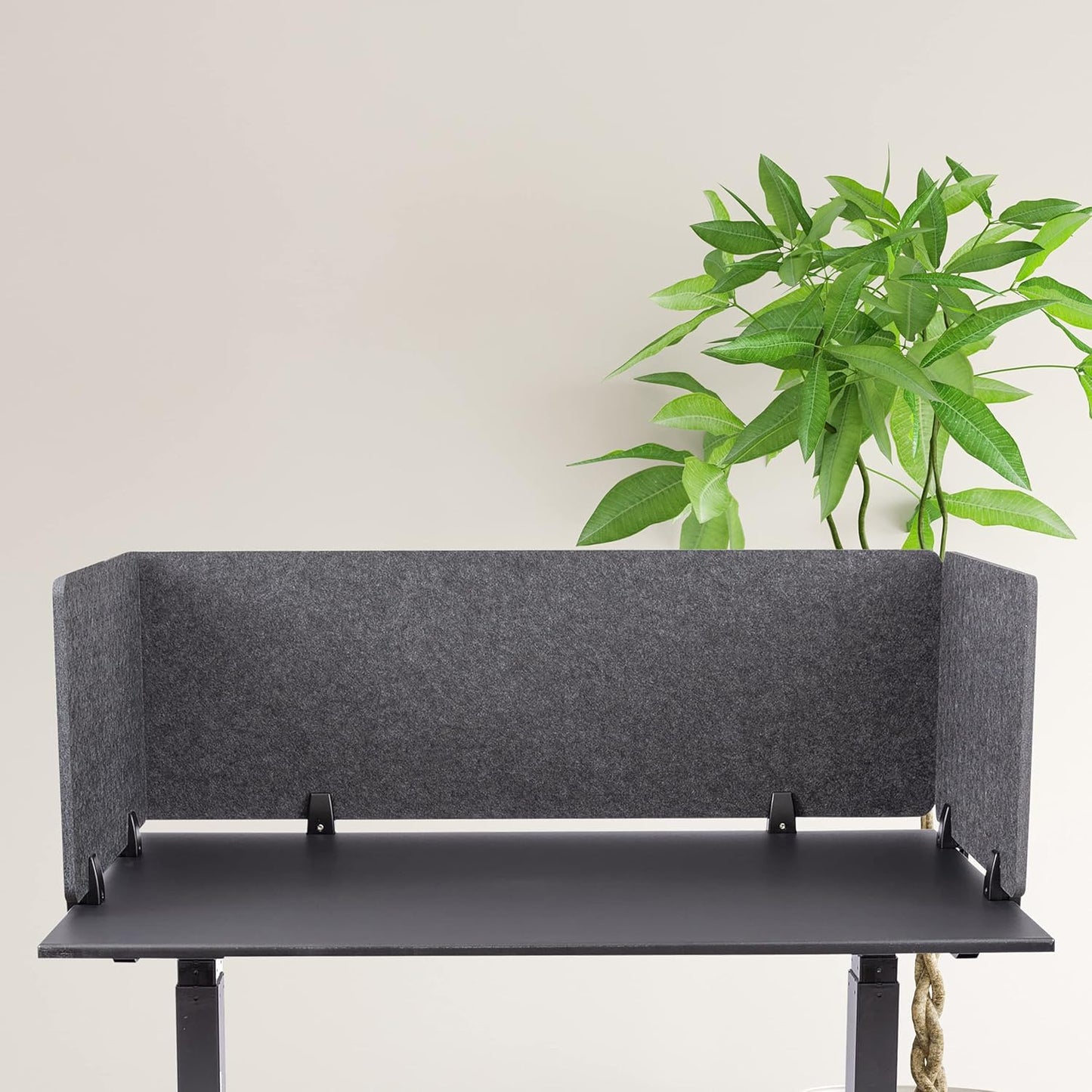 ReFocus™ Raw Clamp-On Acoustic Desk Divider – Reduce Noise and Visual Distractions with This Lightweight Desk Mounted Privacy Panel (Anthracite Gray, 47.25" x 16", 23.6" x 16", & 23.6" x 16")