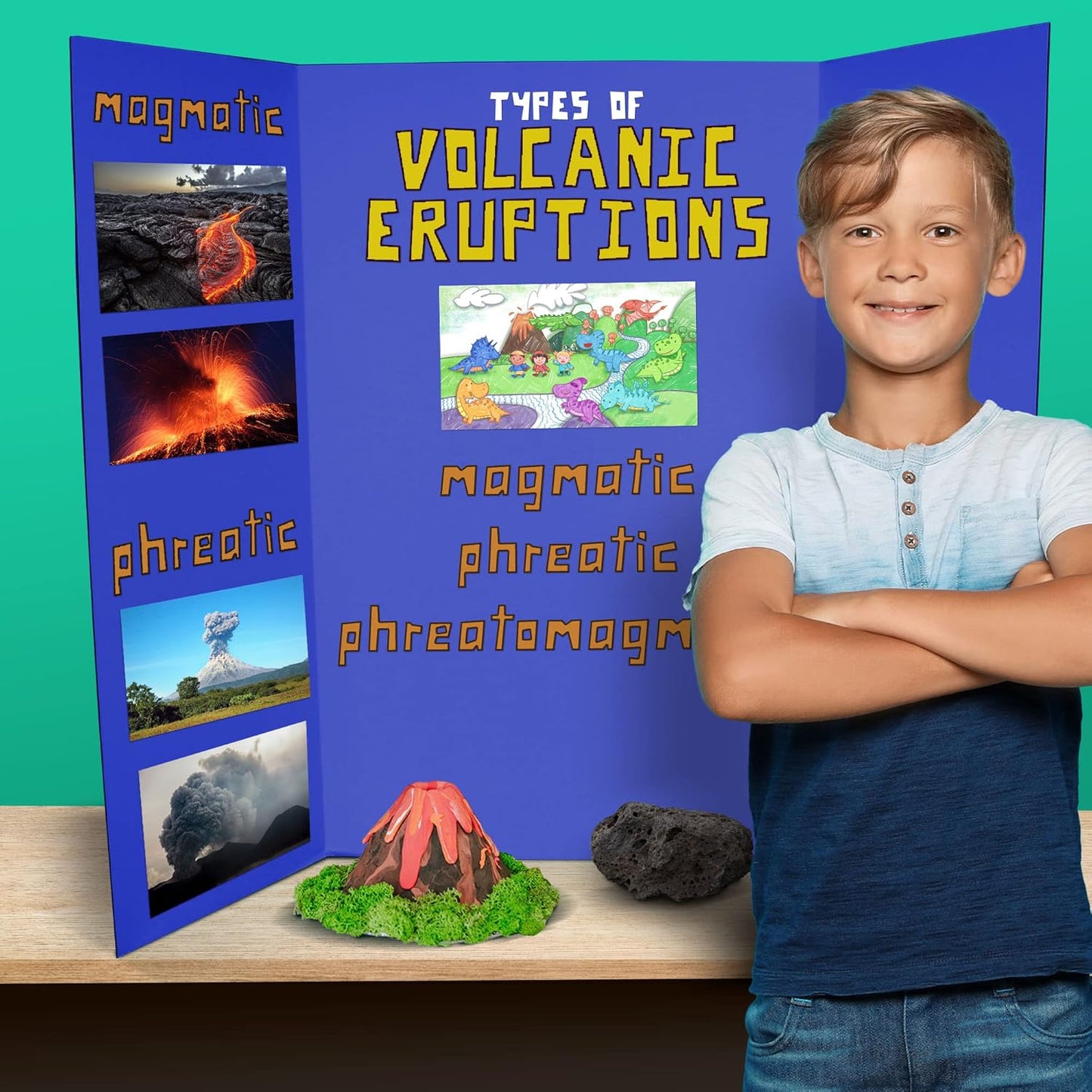 Flipside Products 36” x 48” Foam Project Boards for Presentations, Science Fair, School Projects, Event Displays and Trifold Picture Board - Blue - 10 Pack