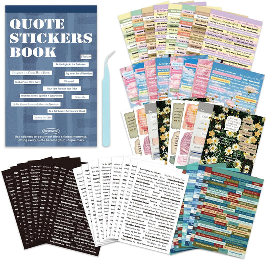 2346PCS Quote Stickers,48 Sheets Scrapbook Supplies Kit Word Stickers for Journaling, Card Making, Vision Board Supplies for Adults Crafting