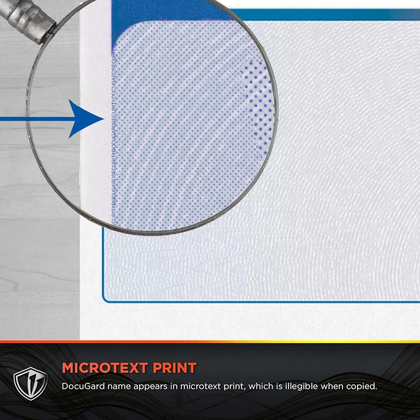 DocuGard Blue/Green Sunburst Premier Prismatic Top High Security Check Paper - QuickBooks & Laser/Inkjet Printer Compatible - 13 Security Features - 500 Blank Business Checks (04565)