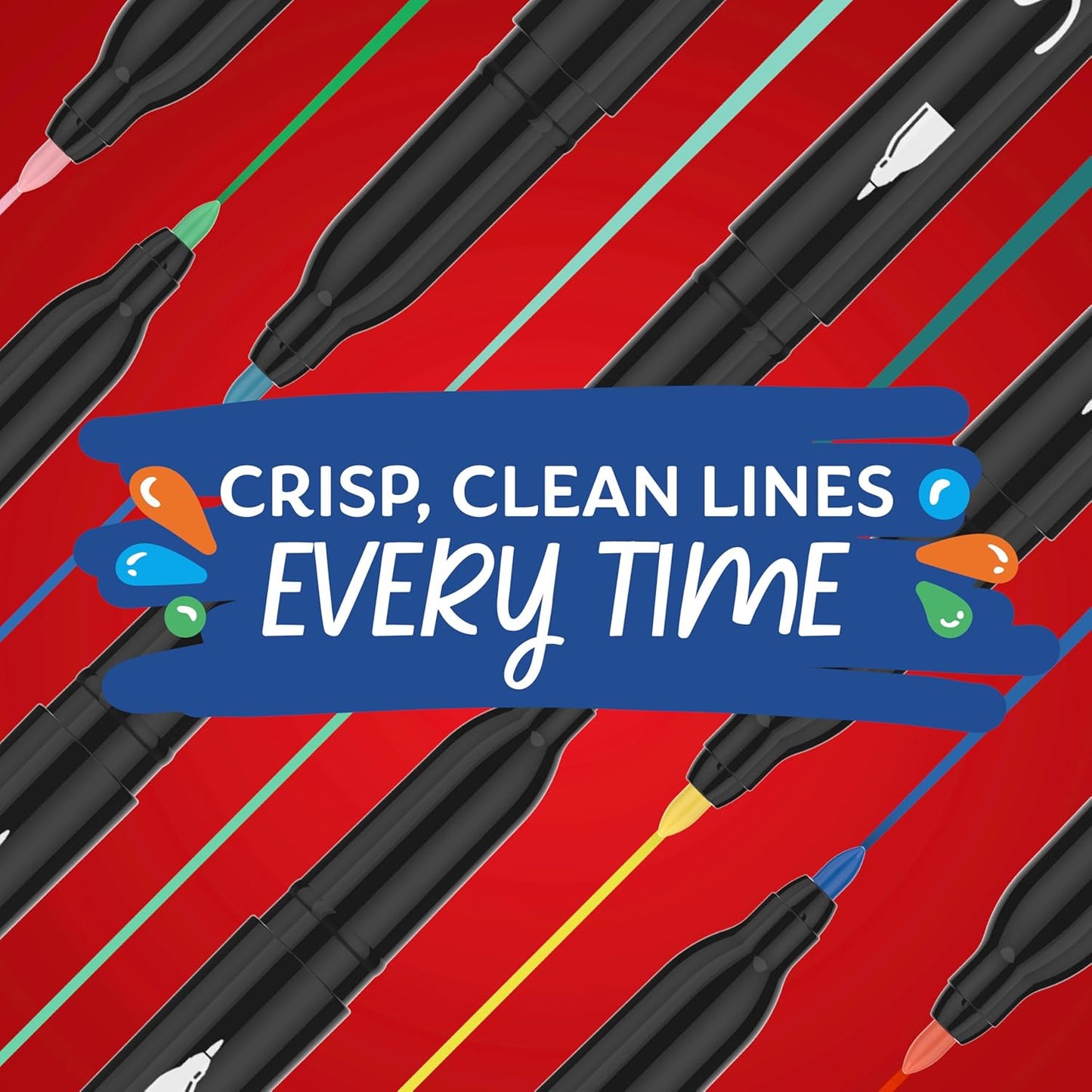 Sharpie Creative Markers Variety Pack, Water-Based Acrylic Paint Markers, Fine Tip, Assorted, 24 Count