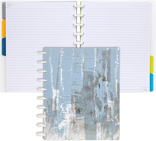 Talia Discbound Notebooks, Planner, Customizable, (xLuxe 2 Sky, Midsize (7.5in x 9.75in))
