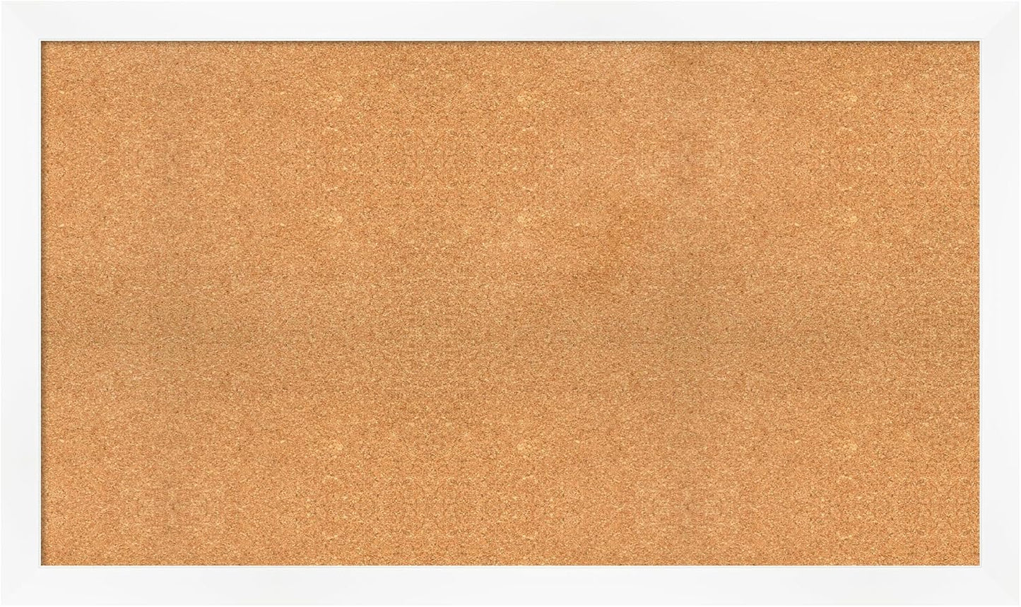 Amanti Art Natural Cork Board for Wall, 29x49 Vision Board with White Frame, Oversize Corkboard Office Decor for Home Organization, Modern Corkboard Pinboard to Display Items for Home Organization in