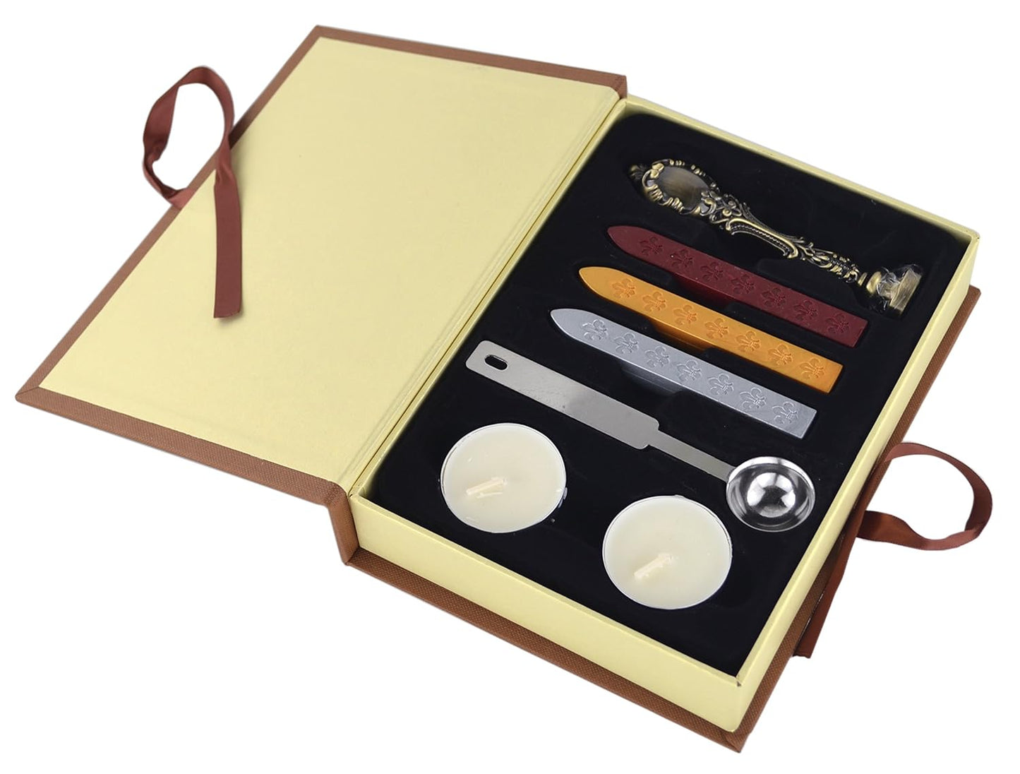 Samyo Creative Romantic Stamp Maker Classic Old-Fashioned Style Brass Color Wax Seal Sealing Stamp Vintage Antique Alphabet Initial Letter Set - (Letter D)