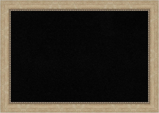 Amanti Art Black Cork Board for Wall, 29x41 Vision Board with Champagne Frame, Large Corkboard Office Decor for Home Organization, Casual Corkboard Pinboard to display items for home organization