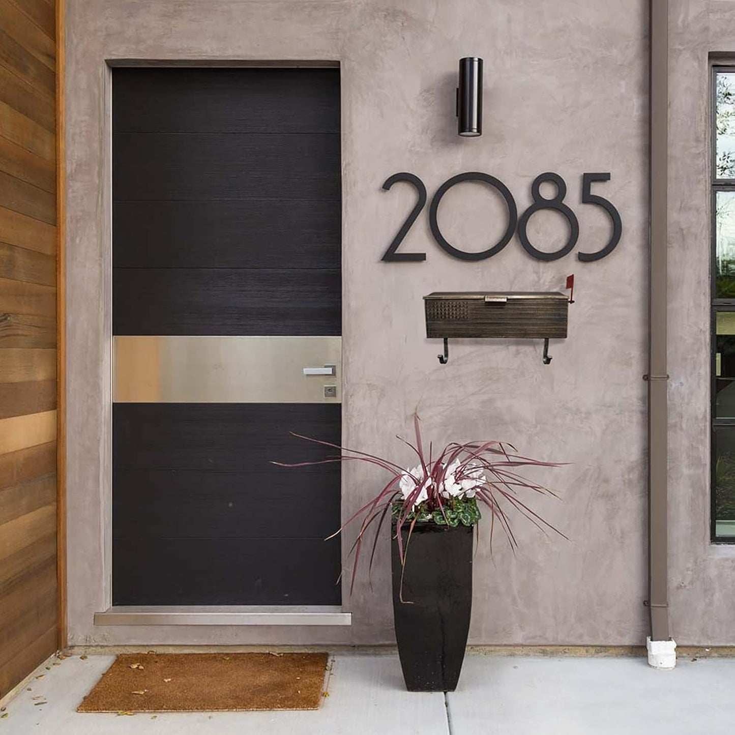 Oakland Living AZ620-ANTIQUE-BRONZE Antique Bronze Patriotic Metal Outgoing Mail Flag and Newspaper Hangers Wall Mount Mailbox