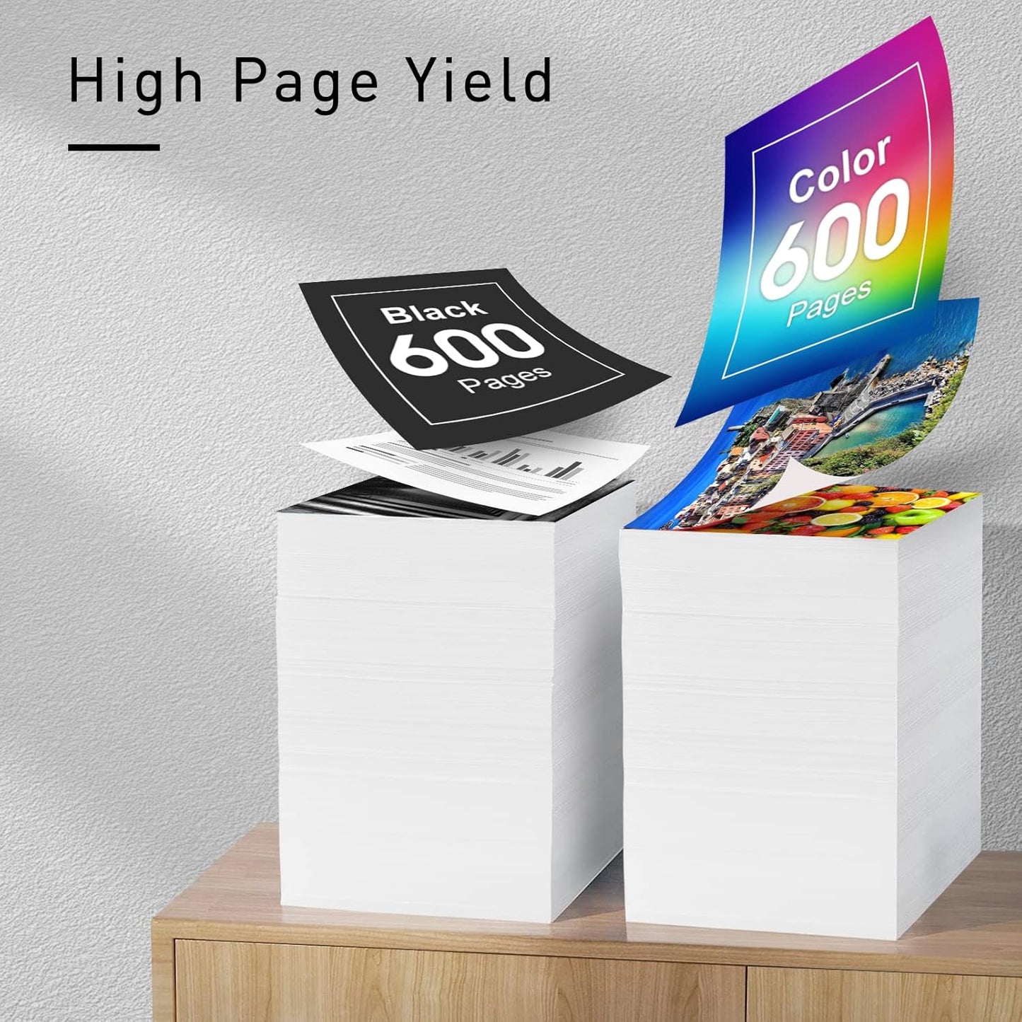 LC401XL Compatible Ink Cartridges Replacement for Brother LC401 Ink Cartridges to Use with Brother MFC-J1010DW MFC-J1012DW MFC-J1170DW Printer（Black, Cyan, Magenta Yellow）