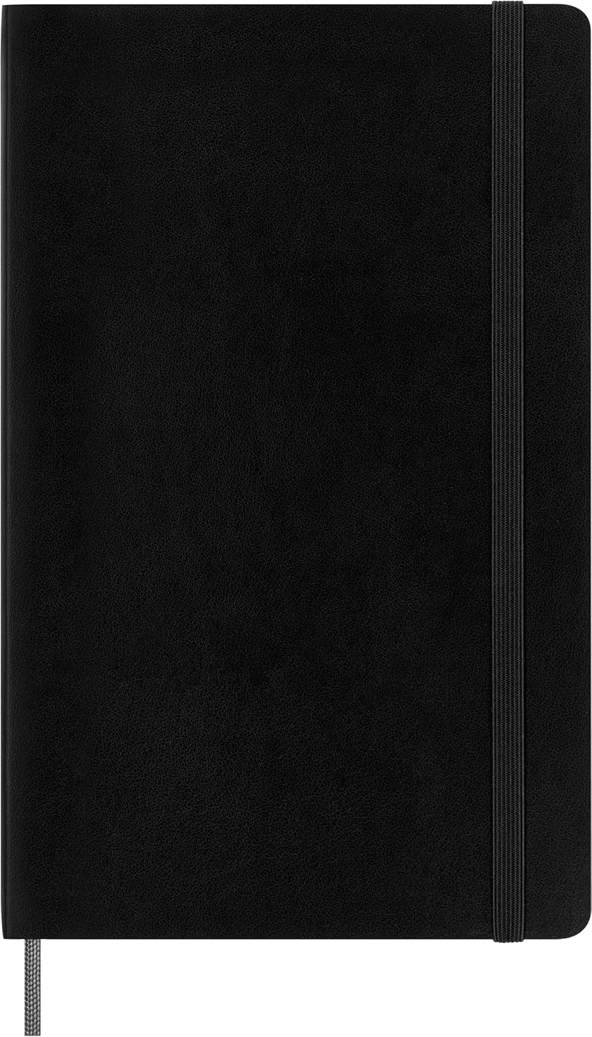 Moleskine Smart Notebook, Large, Ruled, Black, Soft Cover (5 x 8.25)