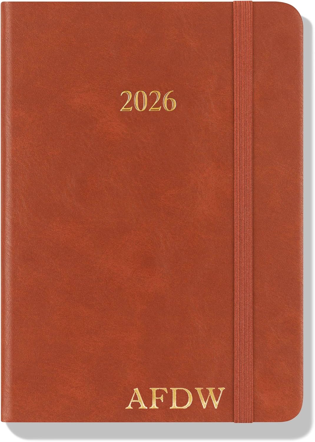 Wykeham's Executive 2026 Daily Journal Planner – US Public Holidays & Format – Customization Available (Personalized Brown, 6”×4.5”)