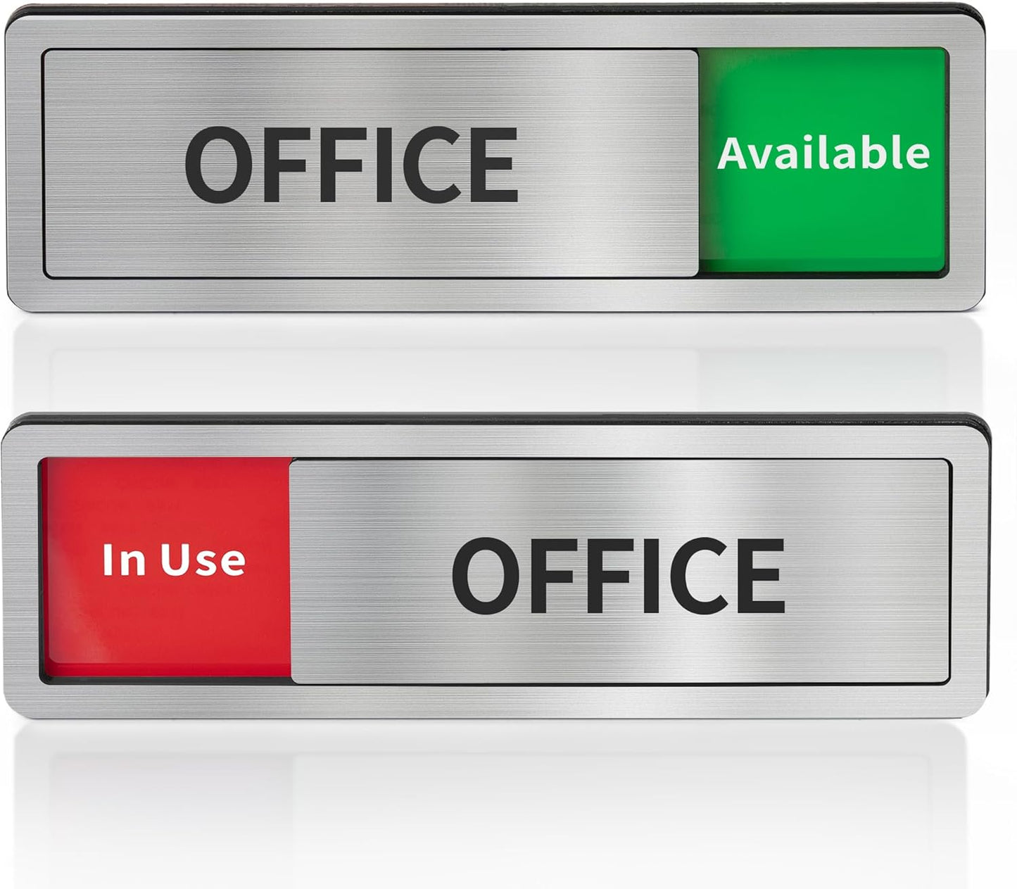 Conference Room Sliding Door Signs, In Use-Vacant Occupied Sign with Reversible Slider for Office & Wellness Rooms (8'x2.6")