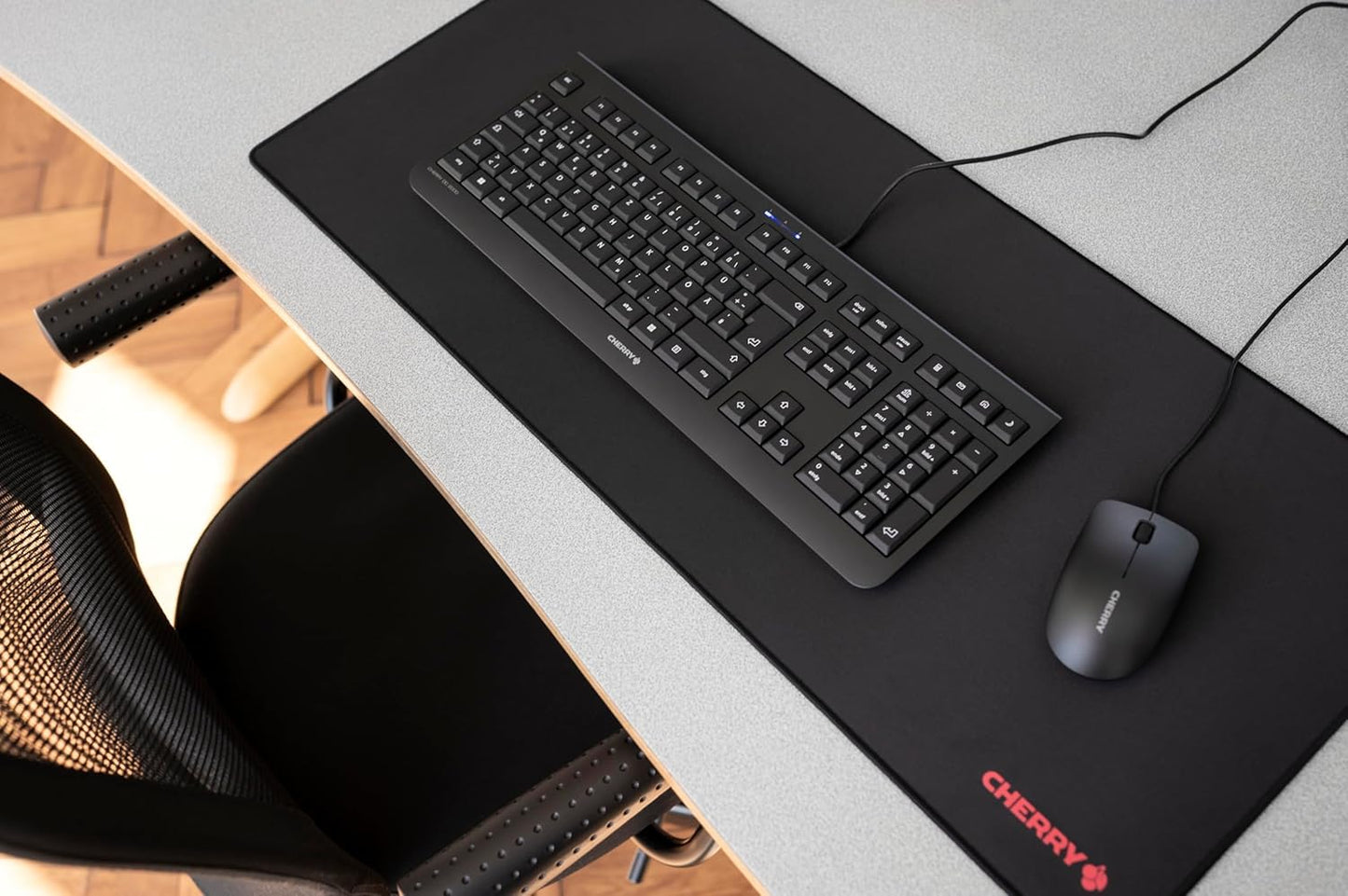 Cherry MP 2000 Premium Mousepad XXL. Waterproof for Home Office or Gaming. Large Anti-Slip Desk Mat. Easy Roll Up for Transport. 31x13 in