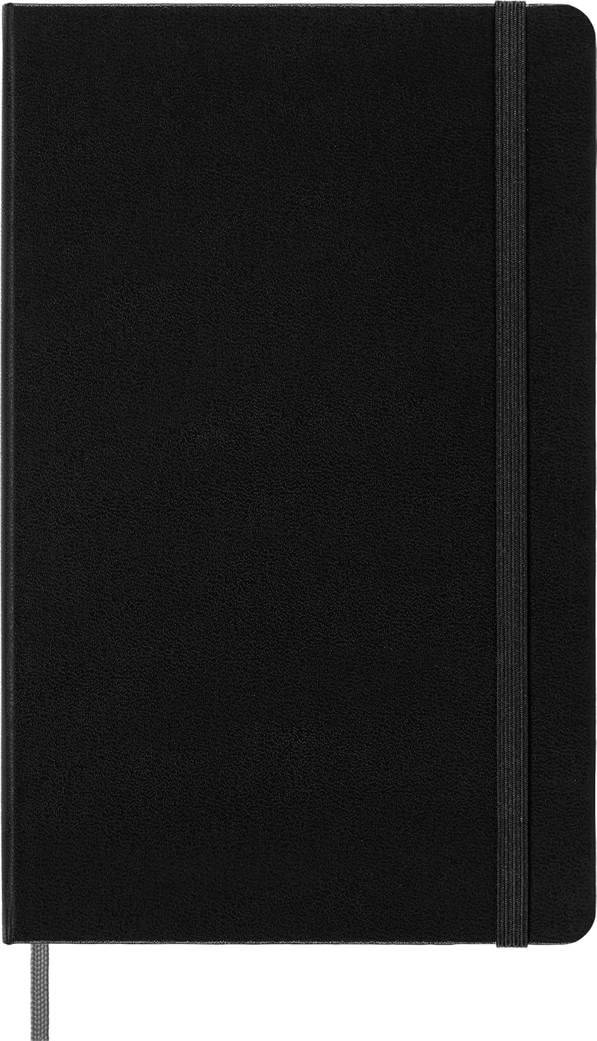 Moleskine Hard Cover Smart Notebook, Ruled/Lined, Large (5 x 8.25) Black