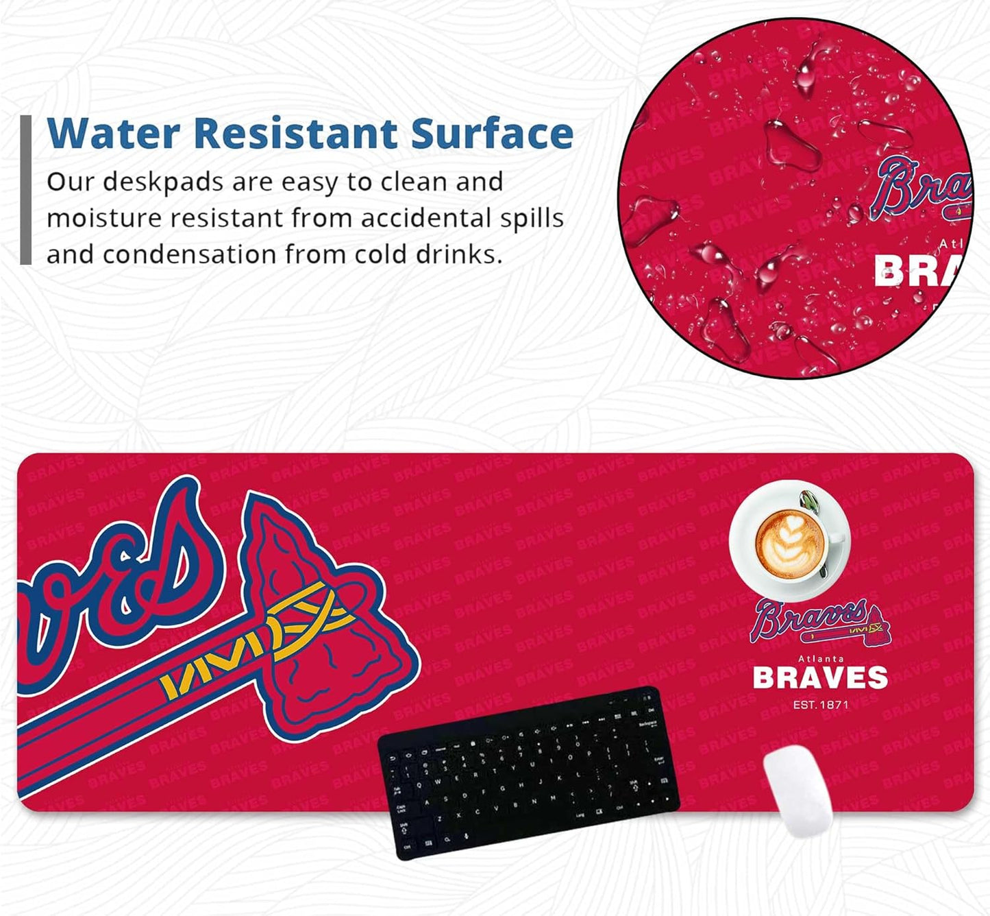 XXL Extended Gaming Mouse Pad, Large Mouse Pad for Desk Rubber Base Mousepad with Stitched Edges, Keyboard Mouse Mat Big Desk Pad for Work Game Office Home, (TMP085)