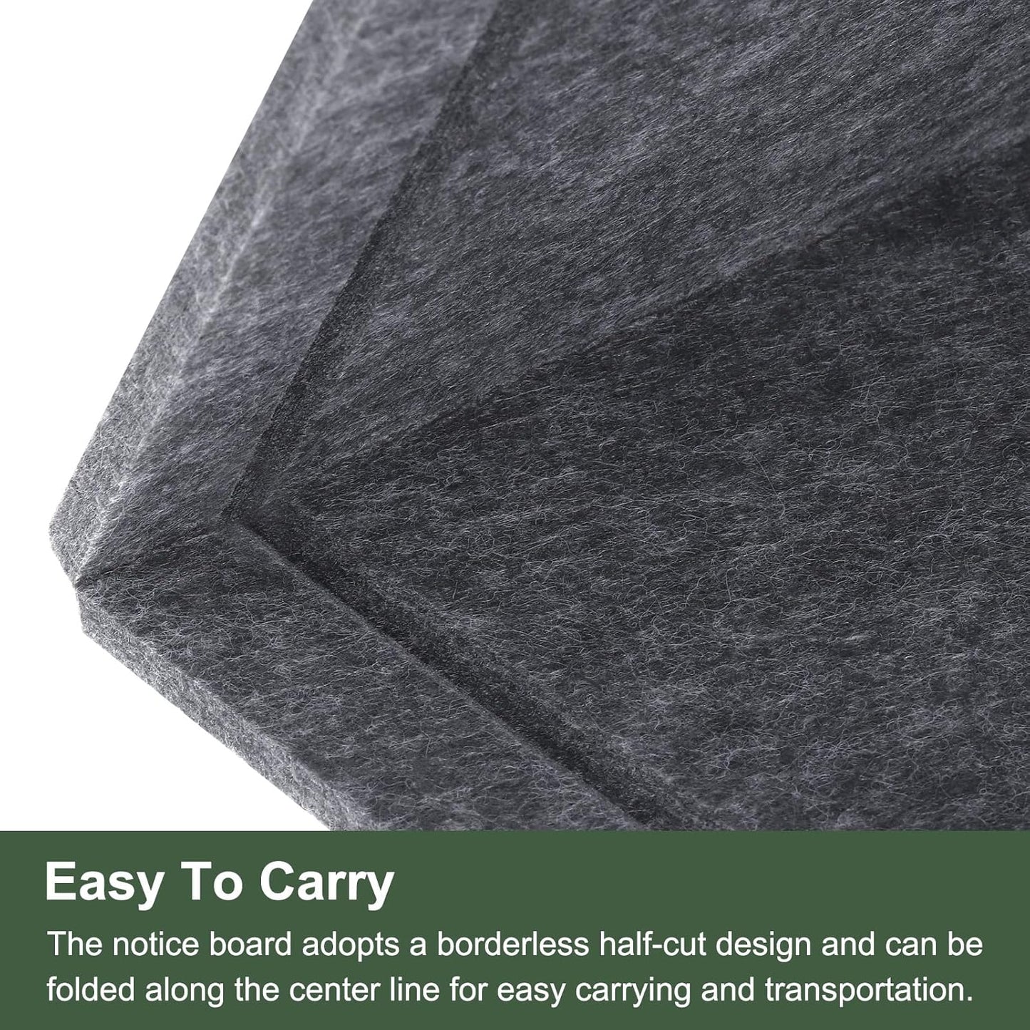 YOKIVE Felt Bulletin Board, 31.5 x 24 -Inch Foldable Decorative Pin Board Self Adhesive Felt Cork Board with 20 Pushpins, Great for Wall, Photo Display, Paste Note, Schedule(Gray)