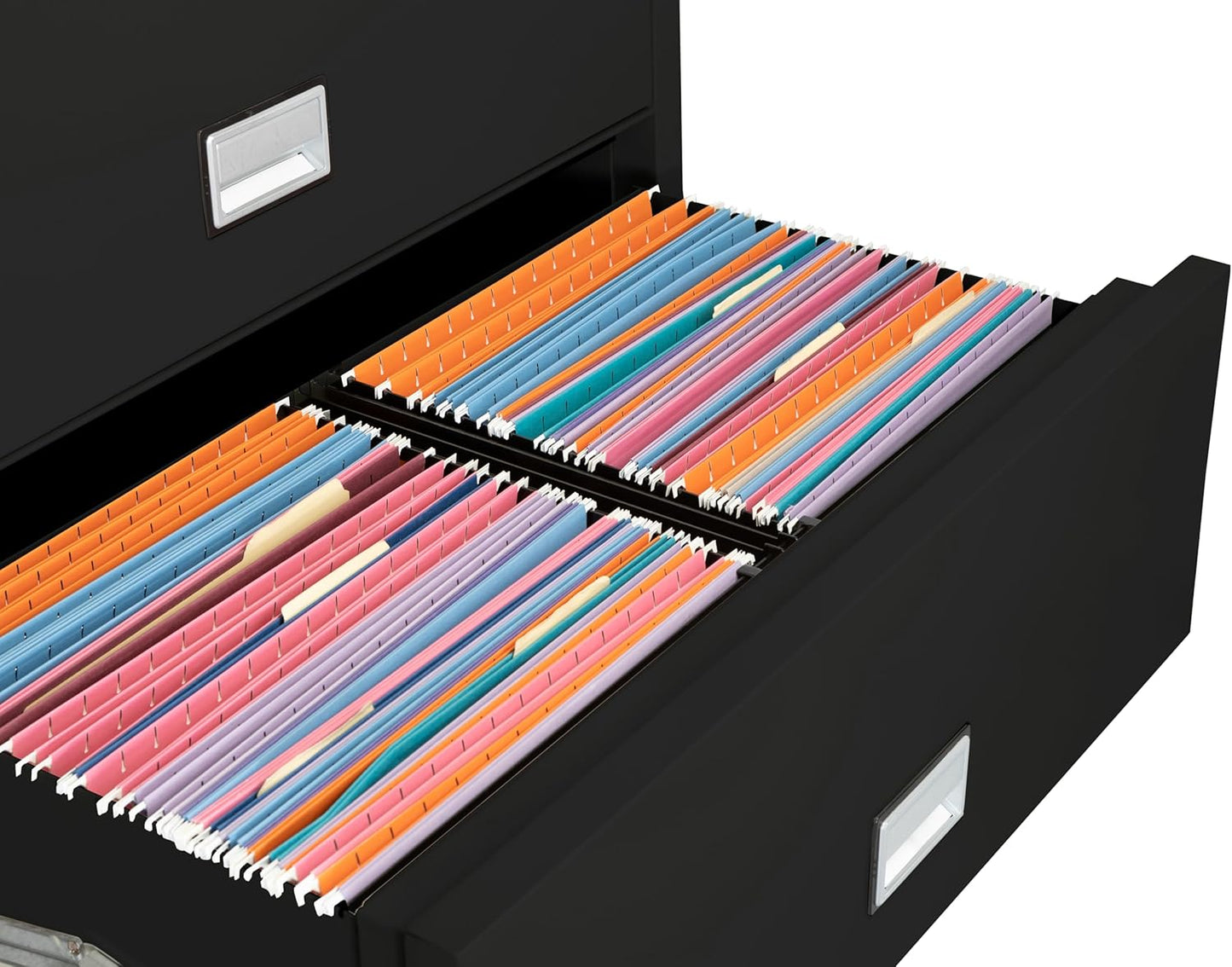 38 inch Wide 2-Drawer Lateral Fireproof File Cabinet – Legal and Letter Size Filing – Key Lock – Water Resistant – Fire Safe and Impact Rated – Black Finish – Model LAT2W38B