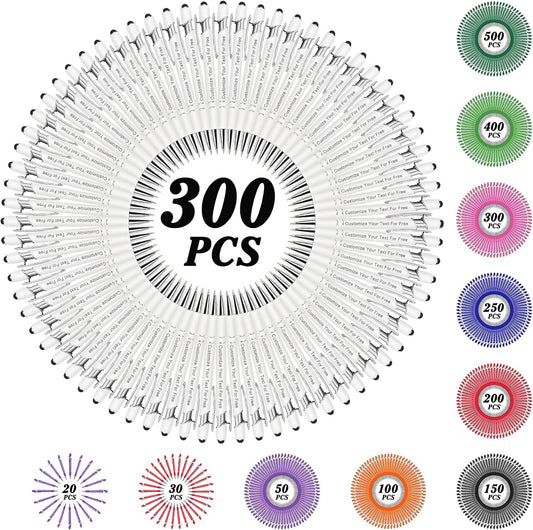 Max 500 Pcs Personalized Pens Bulk, Custom Pens with Free Engraving, Customized Stylus Tip Ballpoint Pen with Your Name Massage Text for School Office Business Graduation Anniversaries-300 Packs
