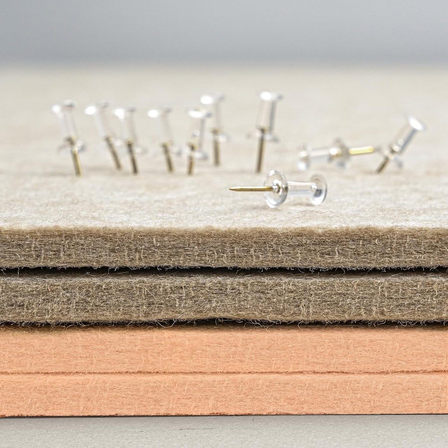 Large Bulletin Board - 48 x 36 Inches, Decorative Felt Pin Board for Wall - 4' x 3' Foldable Photo Display Board with Self-Adhesive Tape, Includes 20 Push Pins - Melon