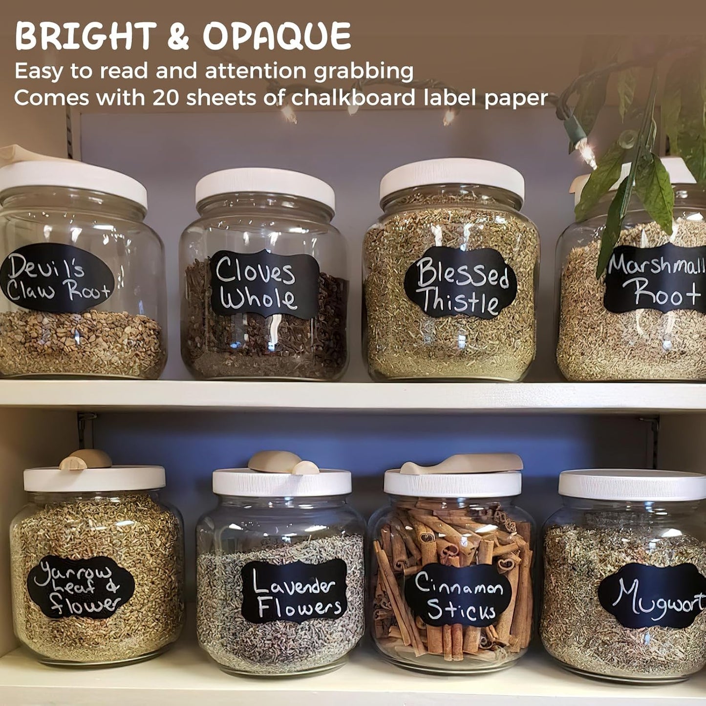 SFAIH White Liquid Chalk Markers - 6 Wet Erase Chalkboard Markers for Signs, Windows, Glass, Chalk Pens with 20 Chalkboard Labels, Reversible Tips - 4.5-6mm Reversible Bullet & Chisel Tips, Non Toxic