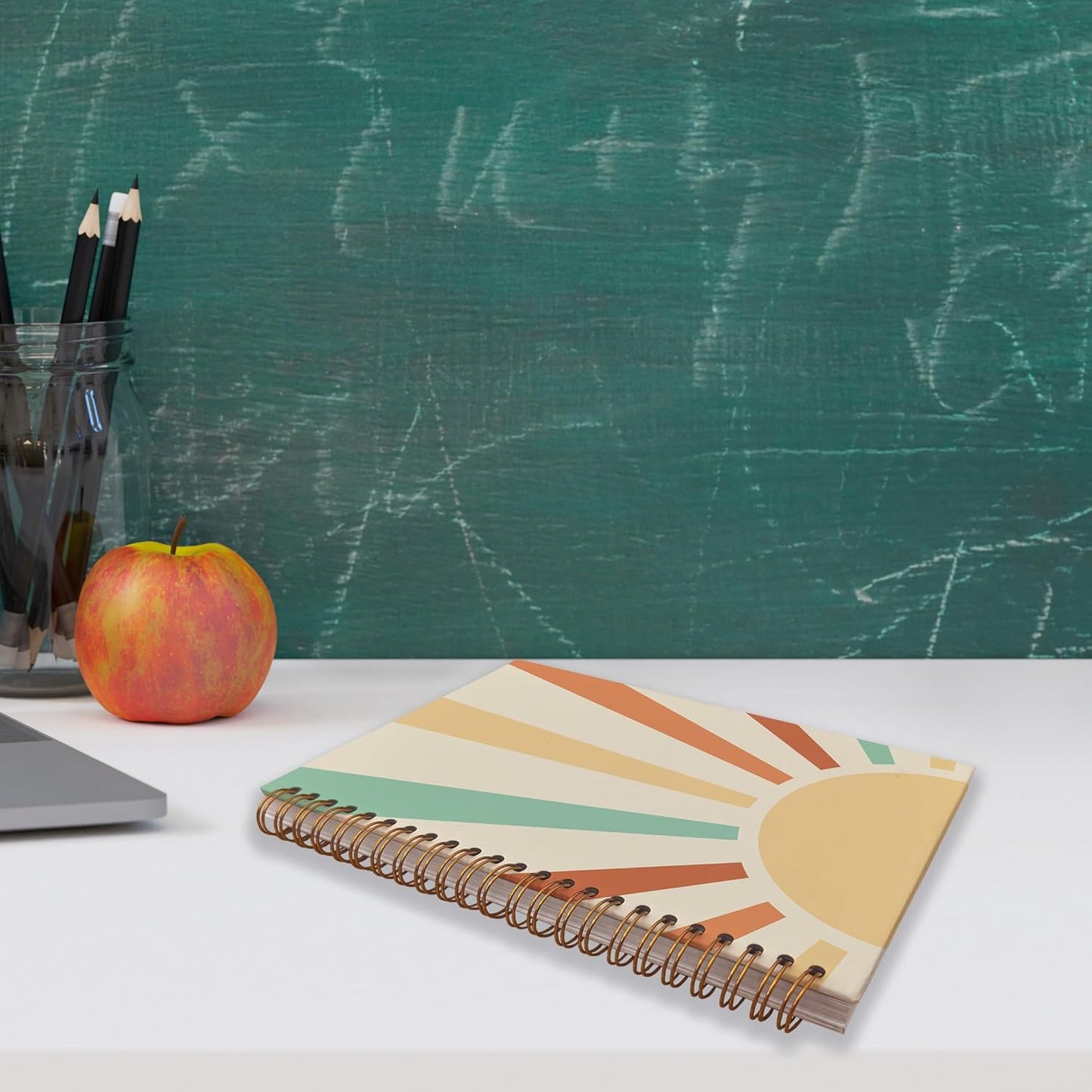 VNWEK Vintage Boho Notebook - Boho Journal, Boho Gifts for Women, Boho Office Supplies, Boho Sun Sunshine Spiral Notebook 5.5x8.3,Writing Notebooks