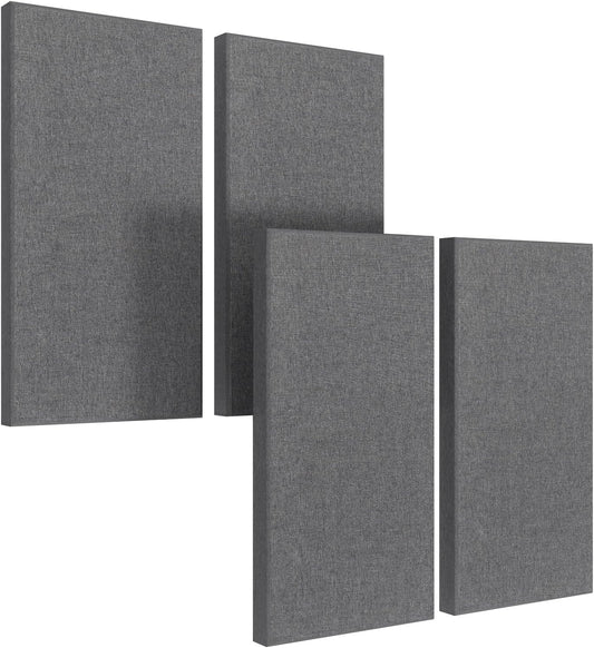 UMIACOUSTICS 4 PCS Fiberglass Acoustic Panels, 2“ Thick 23.6" x 11.8" Sound Absorbing Panels , Heather