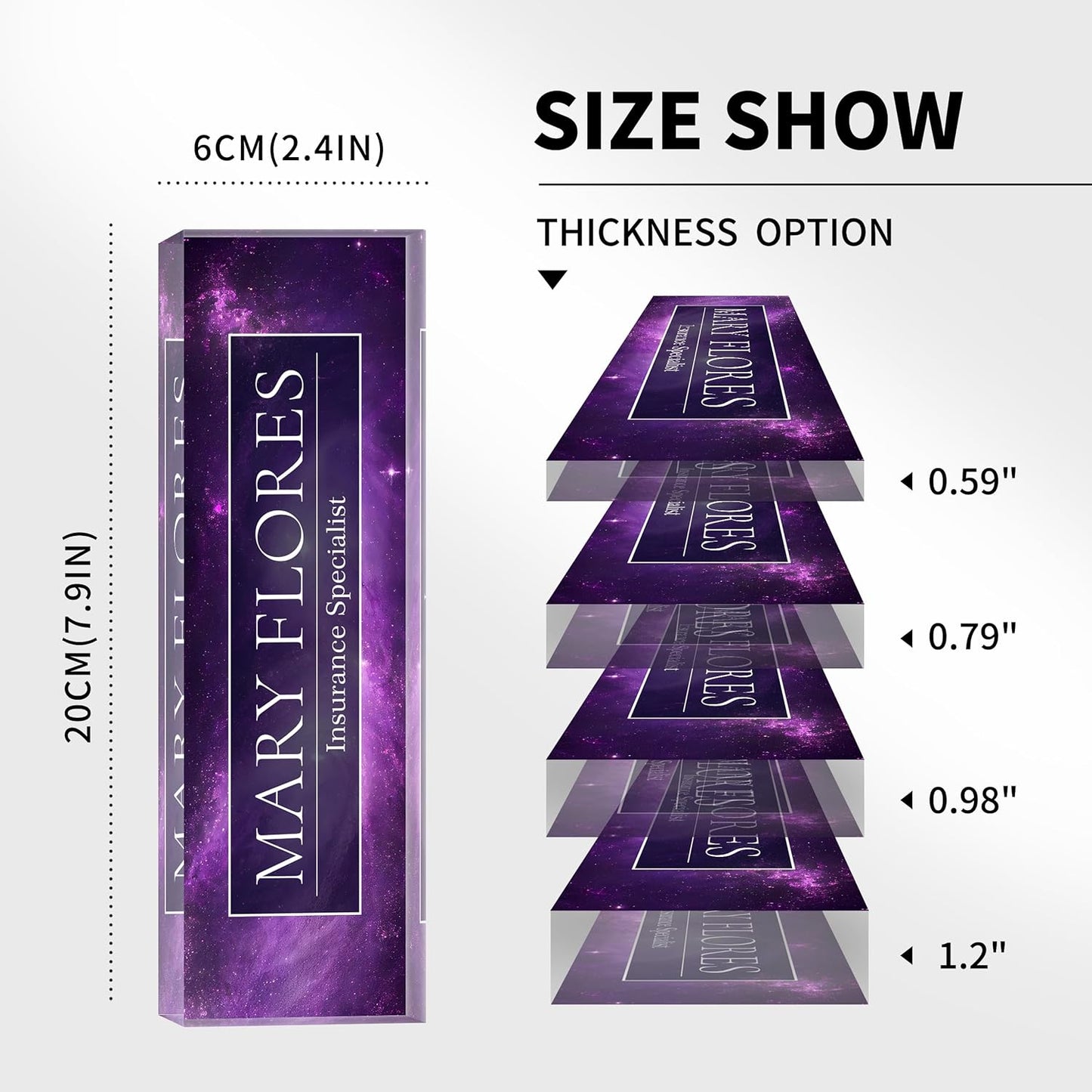 Office Desk Name Plate Personalized, Custom Name Plates for Desks, Name Plate Personalized for Office, Employee Appreciation Gifts (Galaxy 2)