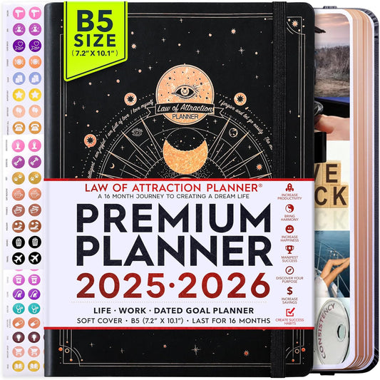 2025-2026 Planner Weekly and Monthly | 16-Month Life Planner to Increase Focus & Productivity | Reduce Overwhelm & Achieve Your Biggest Goals | Include Gift Box & Stickers | Sep 2025-Dec 2026