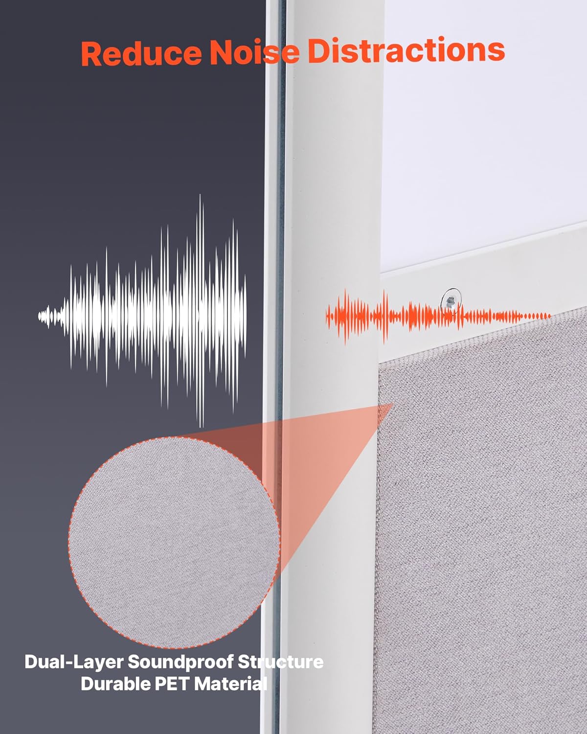 VEVOR Office Divider Privacy Partitions, 2-Pack, 72" x 48" Room Divider Walls, PET Workstation Cubicle Partition with Frosted Acrylic Windows, Freestanding Privacy Panels for Office Library School