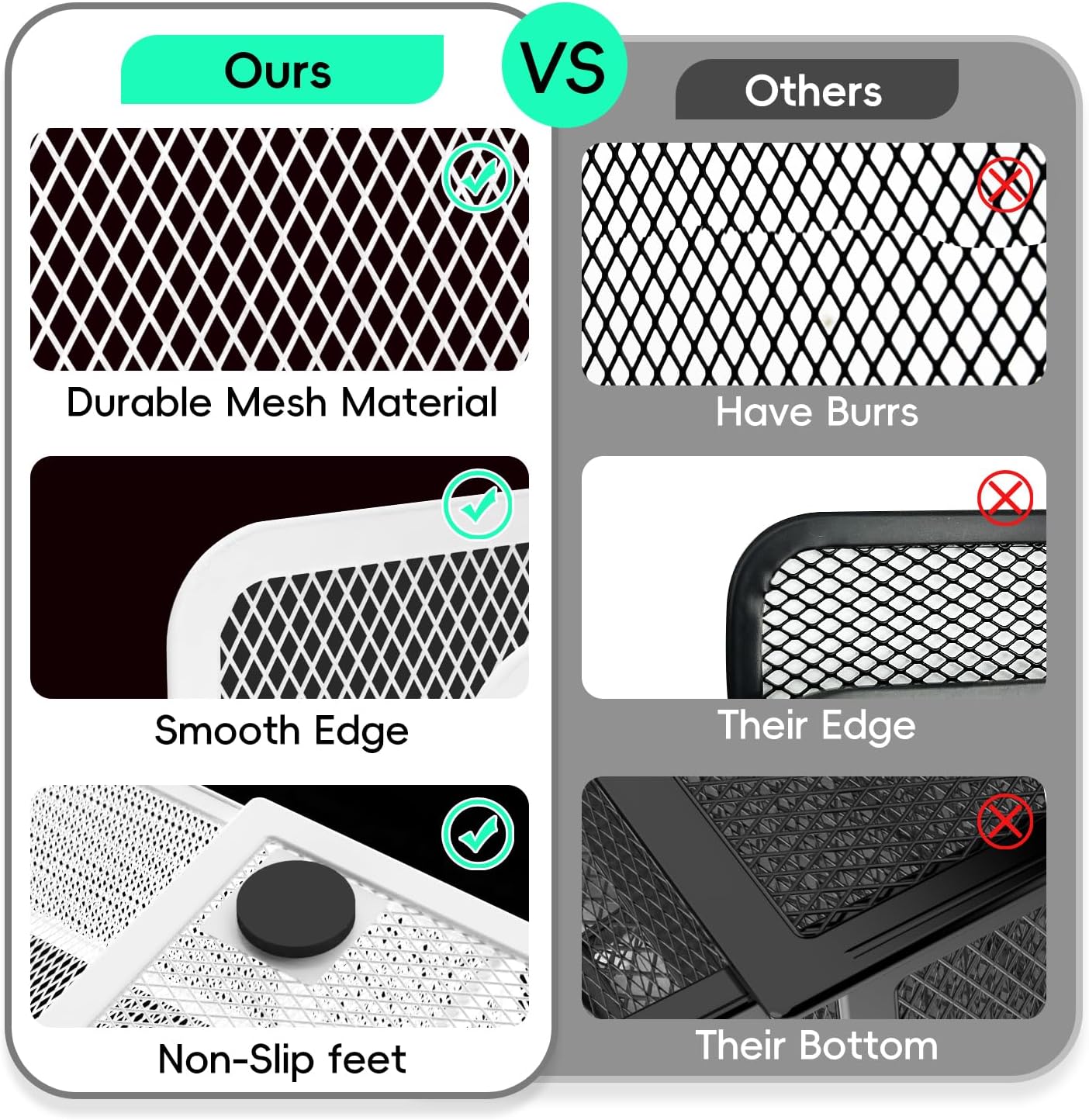 Mesh Pen Organizer for Desk, Multi-Functional Pencil Holder with Drawer Desk Organizers, Large Capacity Storage for School Office Home Supplies (White)