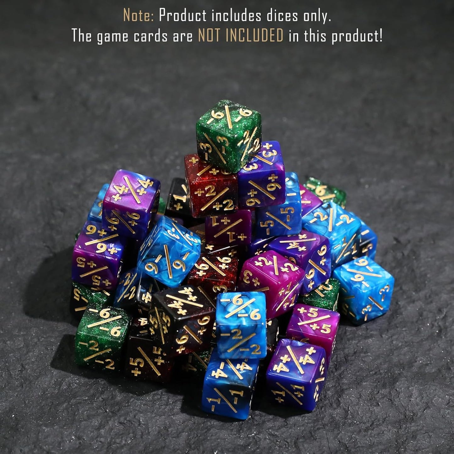 48PCS 12mm Life Counters MTG Dice Set with Box, Small MTG Tokens 6 Sided Plus 1 Mini Dice Set for CCG Creature Stats TCG Magic Card Game Accessories