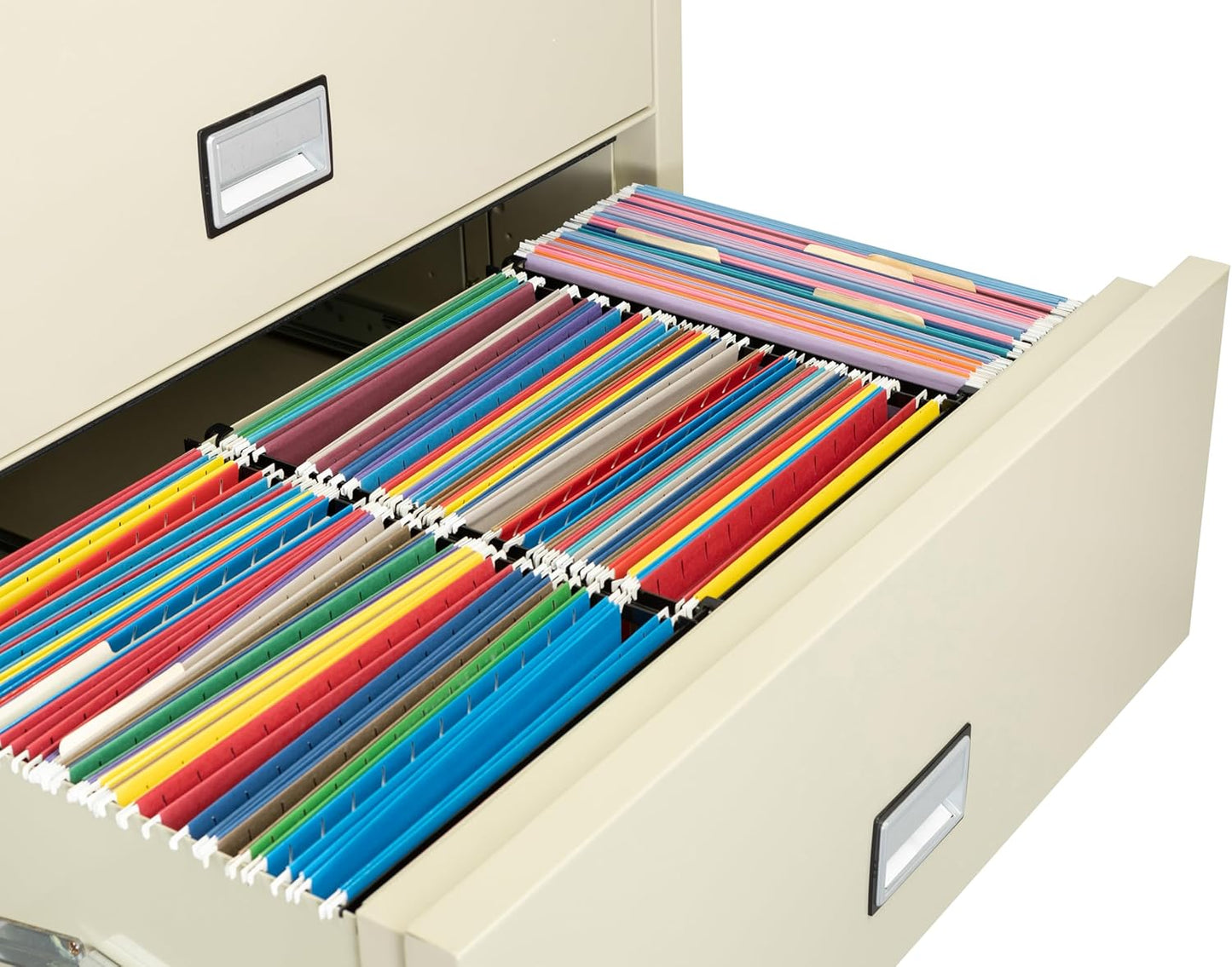 38 inch Wide 2-Drawer Lateral Fireproof File Cabinet – Legal and Letter Size Filing – Key Lock – Water Resistant – Fire Safe and Impact Rated – Putty Finish – Model LAT2W38P