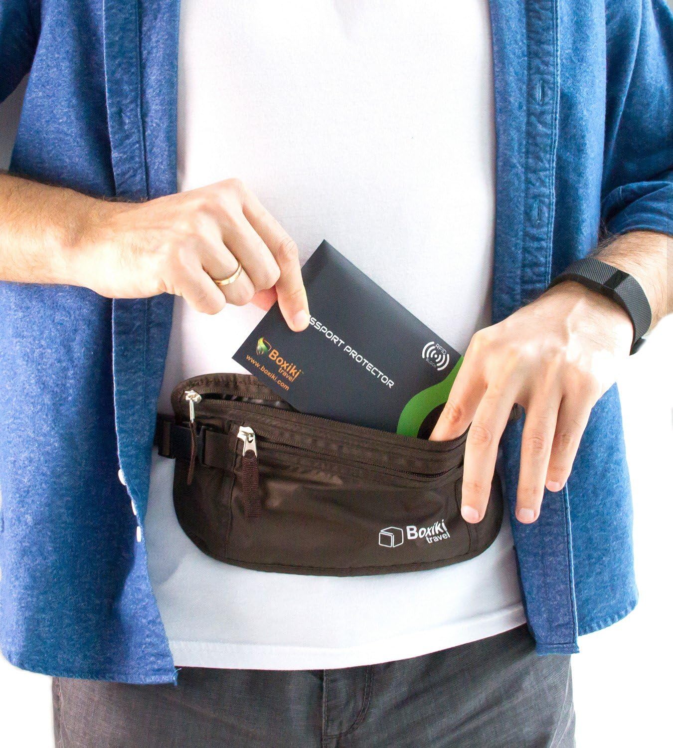 RFID Blocking Passport Sleeves (5-PCS) – Color-Coded Travel Organizers for Identity Theft Prevention – Navy Blue Passport Protector Sleeves for Men & Women