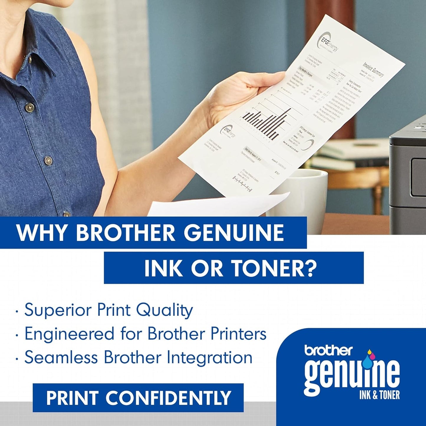 Brother Genuine High-Yield Black Toner Cartridge Twin Pack TN760 2Pk, TN7602PK,2 Pack