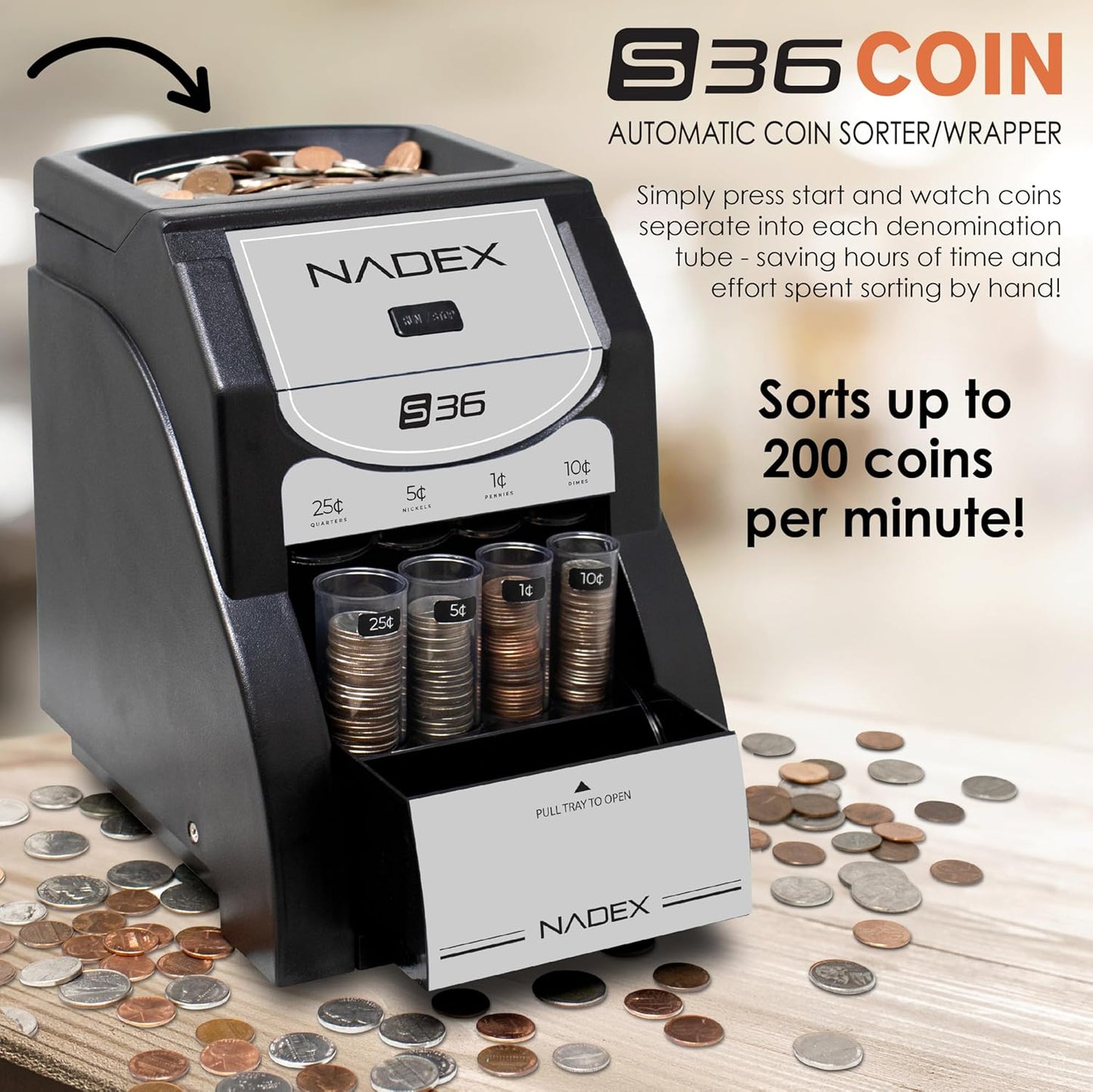 Nadex 36SE Coin Sorter
